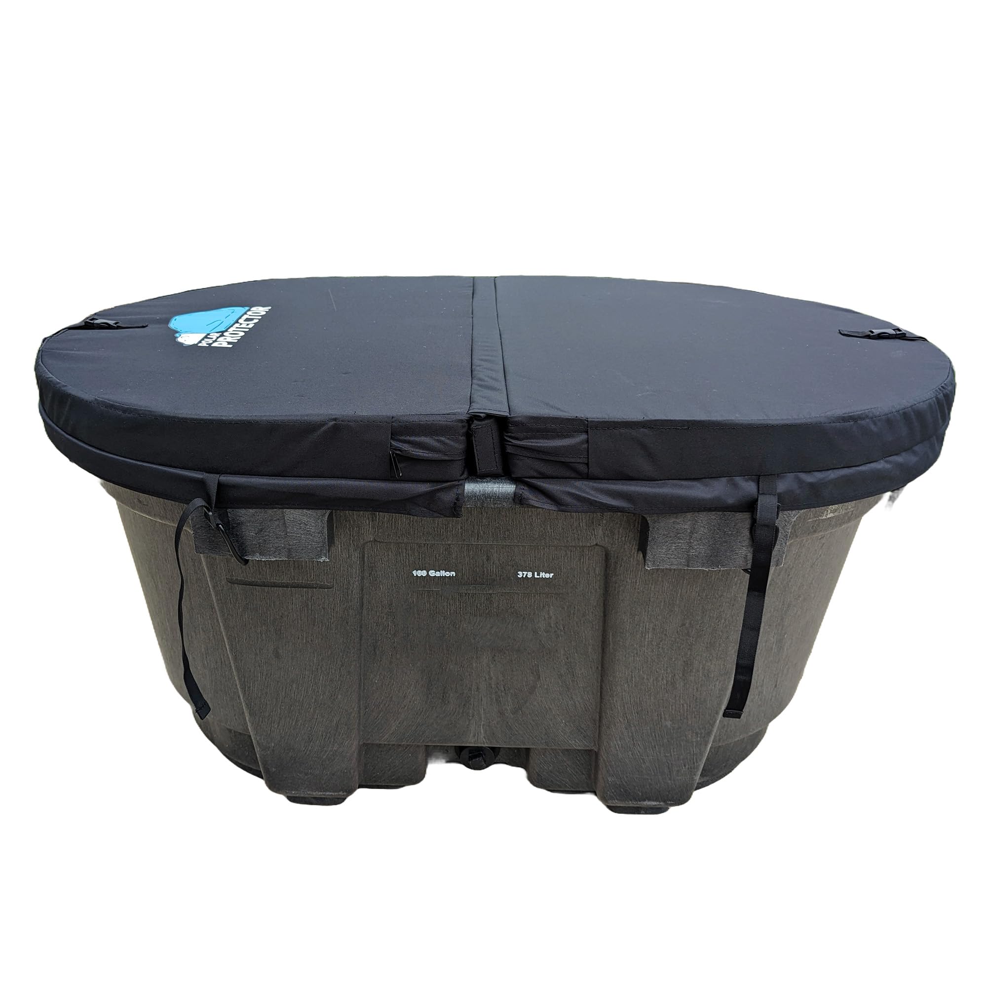 100 Gallon Oval Stock Tank Cover - Insulated Hot Tub & Ice Bath Cover, Waterproof & Rip-Proof for Cold Water Therapy - Keeps Tanks Clean - Perfect for Outdoor Relaxation, Hydrotherapy & Recovery Sessions