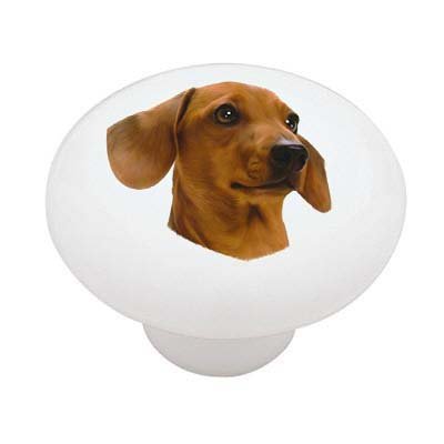 Handmade Dachshund Ceramic Drawer Knobs - Cute Wiener Dog Cabinet Pulls for Kitchen, Bathroom & Furniture - Vintage Style Drawer Handles for Dressers, Cabinets & DIY Home Decor
