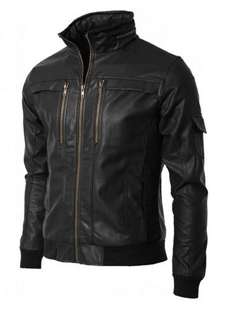 Premium Men's Black Biker Leather Jacket - Genuine Leather Motorcycle Jacket for Men - Stylish & Durable Riding Jacket - Perfect for Motorcycle Riders, Bikers & Fashion Enthusiasts