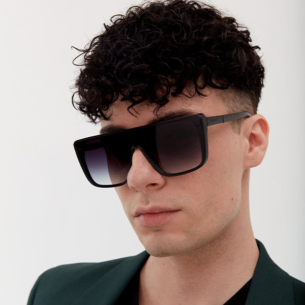 Rayz Limited Edition Black Square Sunglasses for Men & Women - UV Protection, Polarized Lenses - Perfect for Driving, Beach & Outdoor Activities