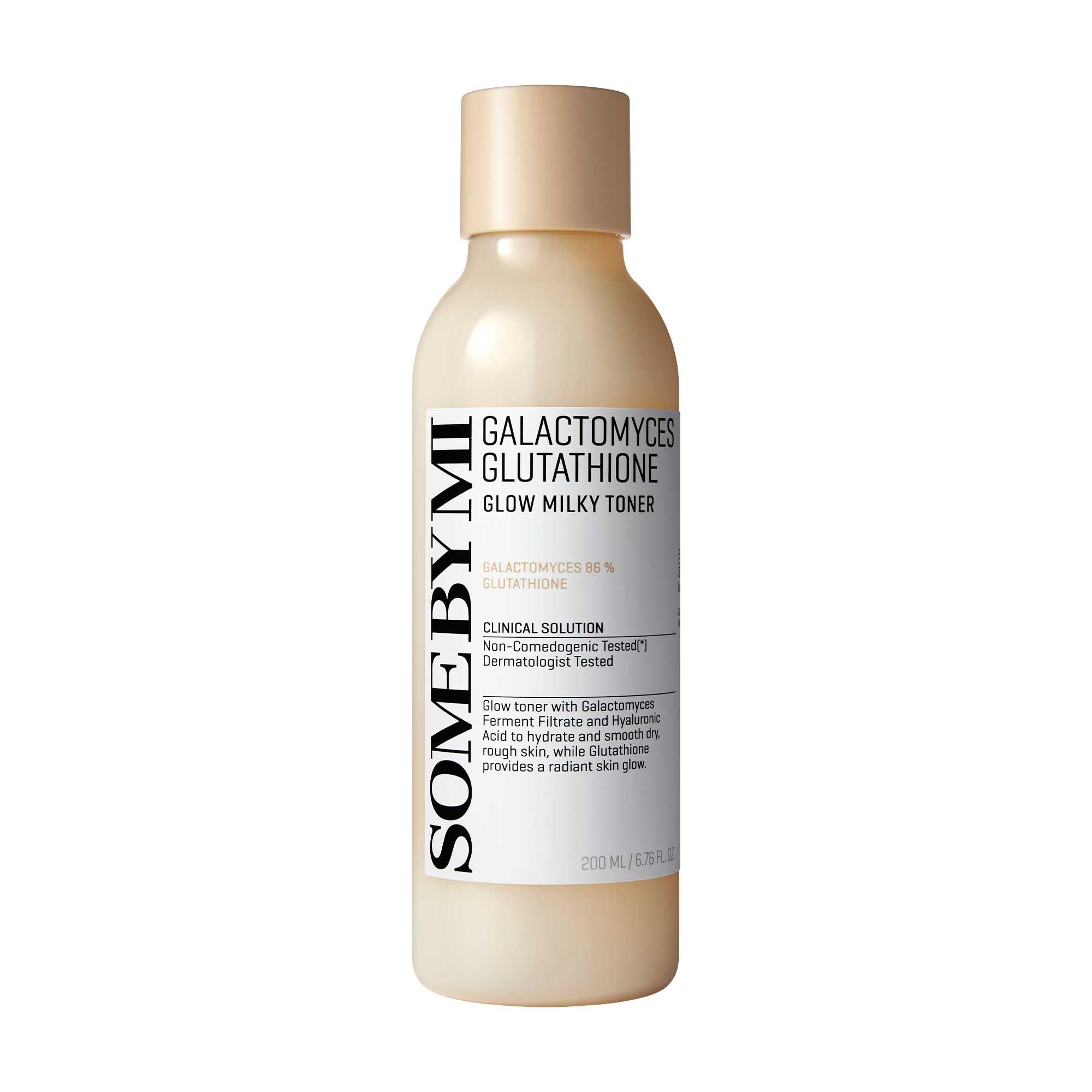 SOME BY MI Galactomyces Glow Milky Toner 6.76Oz (200ml) - Hydrating & Brightening Korean Skin Care with Glutathione & Vitamin C - Milky Rice Toner for Smooth Radiant Skin - Perfect for Daily Skincare Routine & Nighttime Hydration