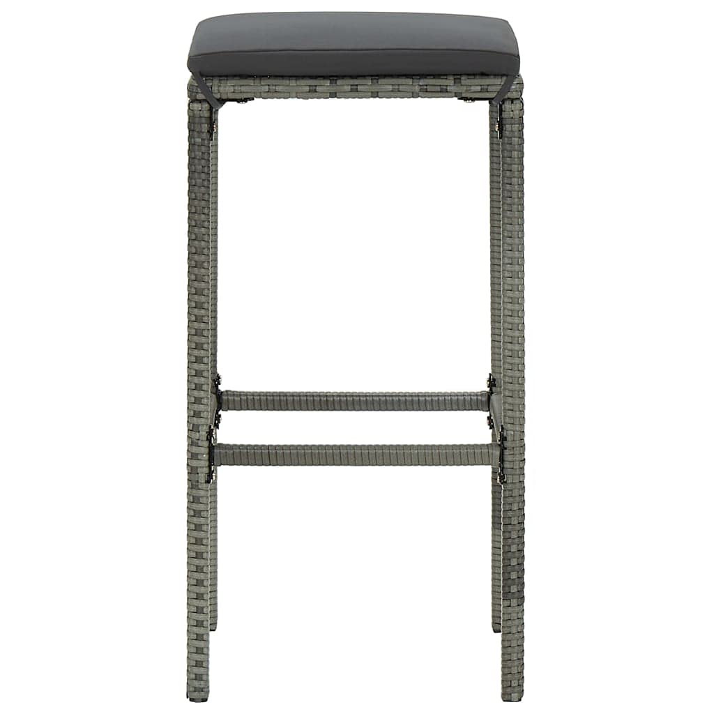 3-Piece Patio Furniture Set with Table and Chairs - Durable Poly Rattan in Gray - Fast Shipping - Perfect for Backyard, Porch, Balcony, Lawn & Poolside | Outdoor Dining & Relaxation in Garden or Terrace