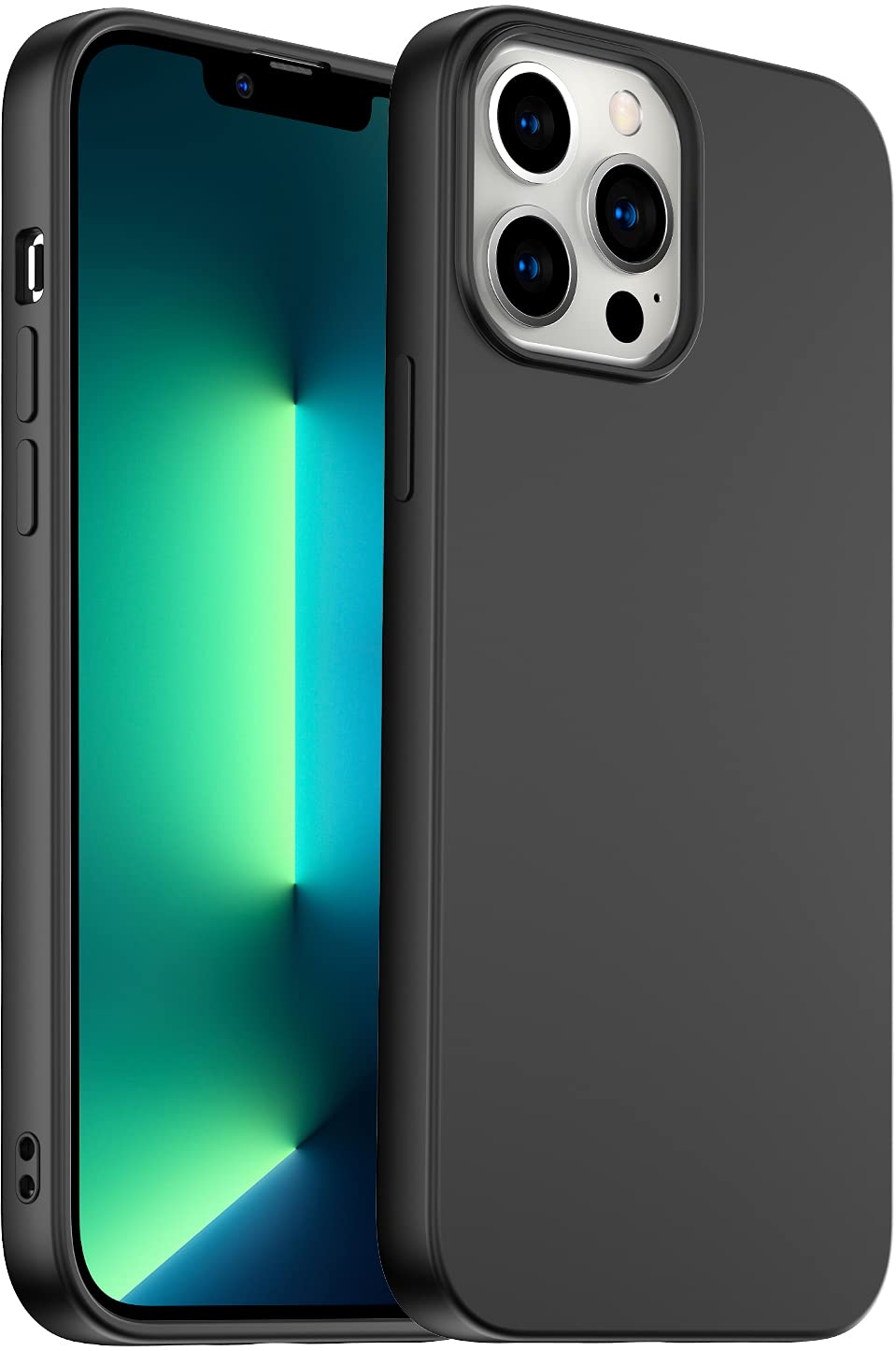 iPhone 13 Pro Max Case 6.7 Inch - Ultra Slim Shockproof Silicone Cover with Soft Anti-Scratch Microfiber Lining & Enhanced Camera Protection (Black) | Perfect for Daily Use, Travel & Outdoor Activities
