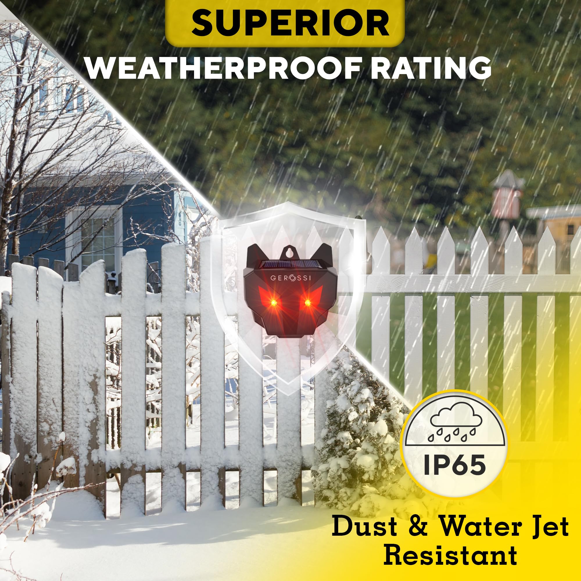 Solar Nocturnal Animal Repeller 4 Pack - Powerful Outdoor Pest Control for Coyotes, Deer, Foxes, Raccoons & Skunks - Waterproof Predator Deterrent Lights for Chicken Coops, Farms, Yards & Gardens - Protect Your Livestock & Crops from Wild Animals