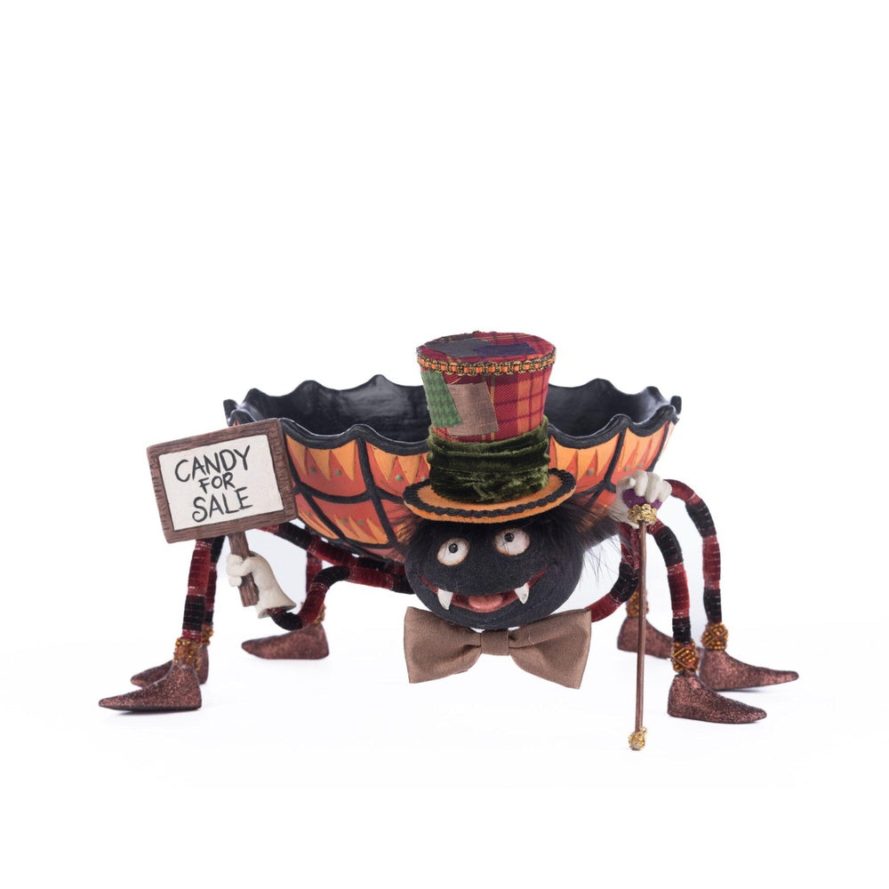 Broomstick Acres Halloween Spider Candy Dish by Katherine's Collection - Perfect for Spooky Party Decor & Trick-or-Treat Treats
