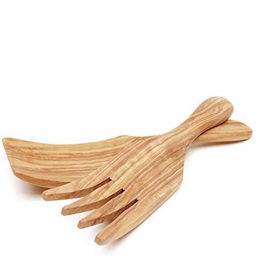 Vintage Wooden French Spaghetti Servers - Handmade Cooking Utensils for Pasta, Salad & Serving - Perfect for Italian Dining & Kitchen Decor