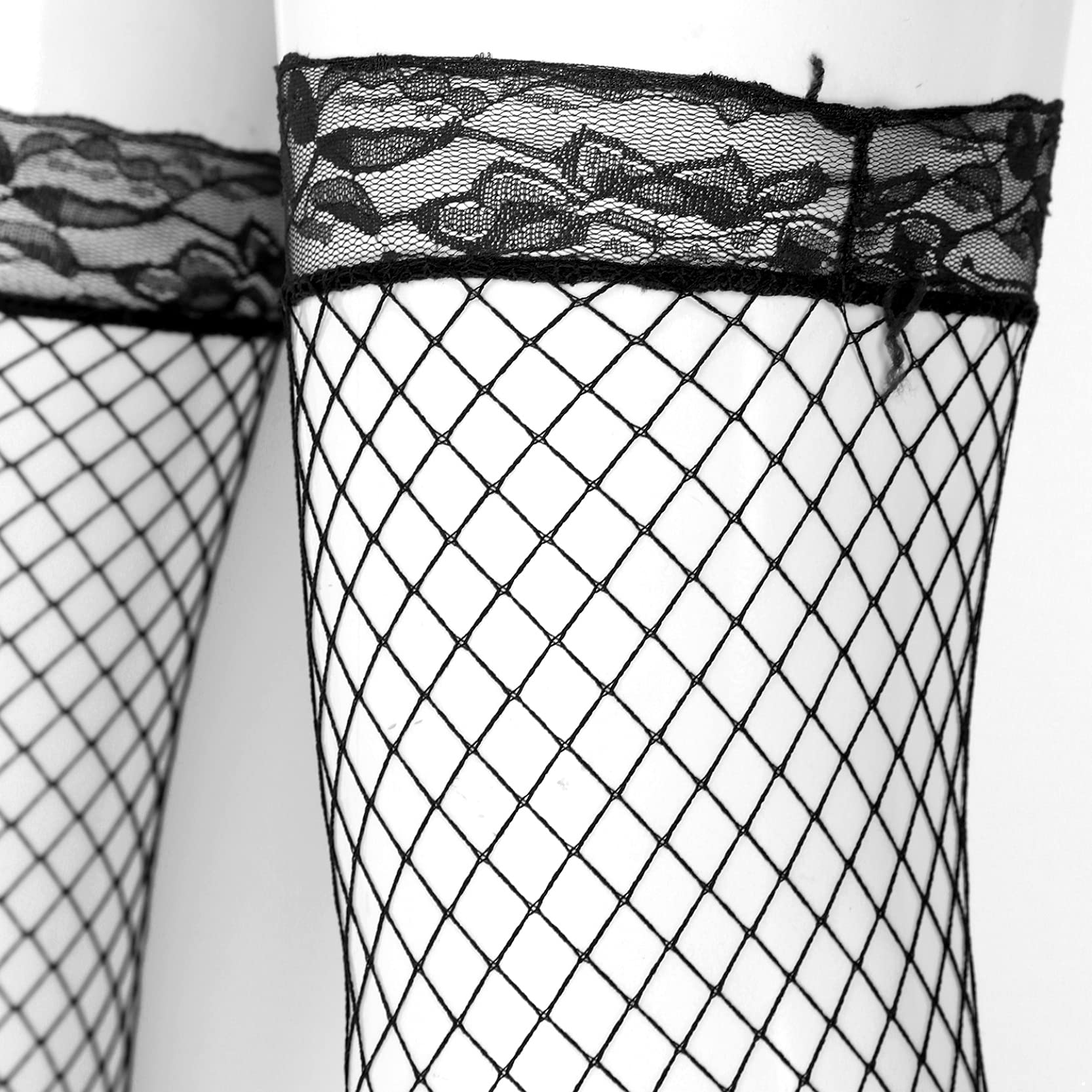Sexy Men's Lace Fishnet Stockings - Transparent Hollow-Out Long Stockings for Crossdressing, Cosplay & Sensual Wear