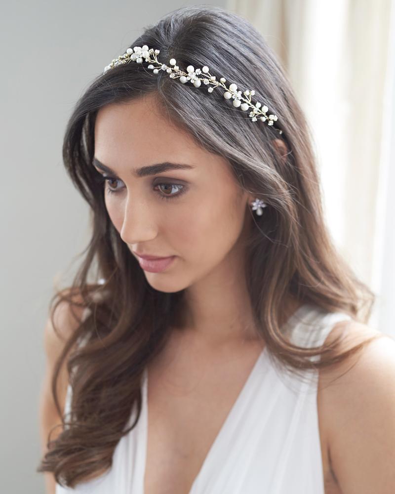 Elegant Floral Hair Vine Headband - Boho Wedding Bridal Hair Accessories for Women, Perfect for Weddings, Parties, and Special Occasions
