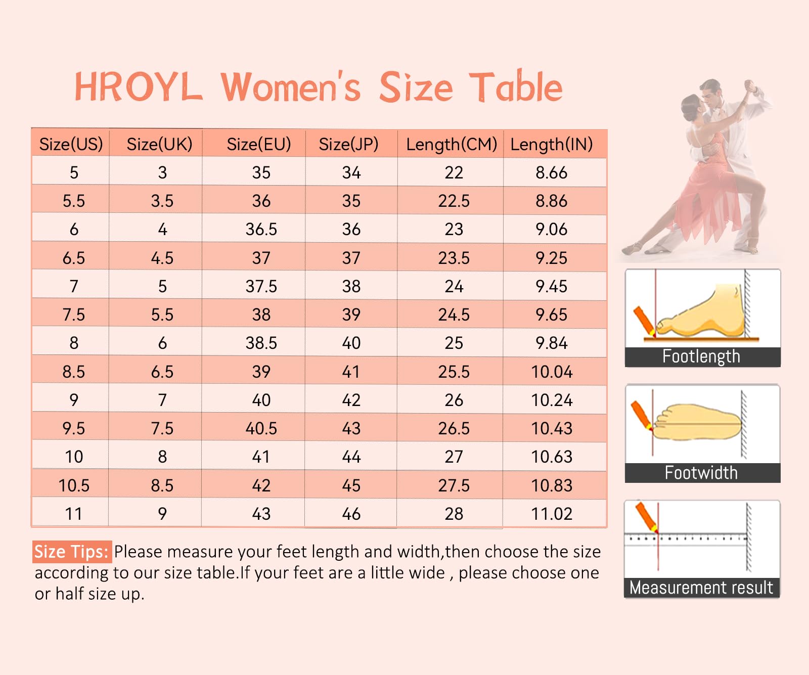 HROYL Women's Ballroom Dance Shoes - Latin, Salsa, Bachata Performance Shoes for Professional Dancing and Practice