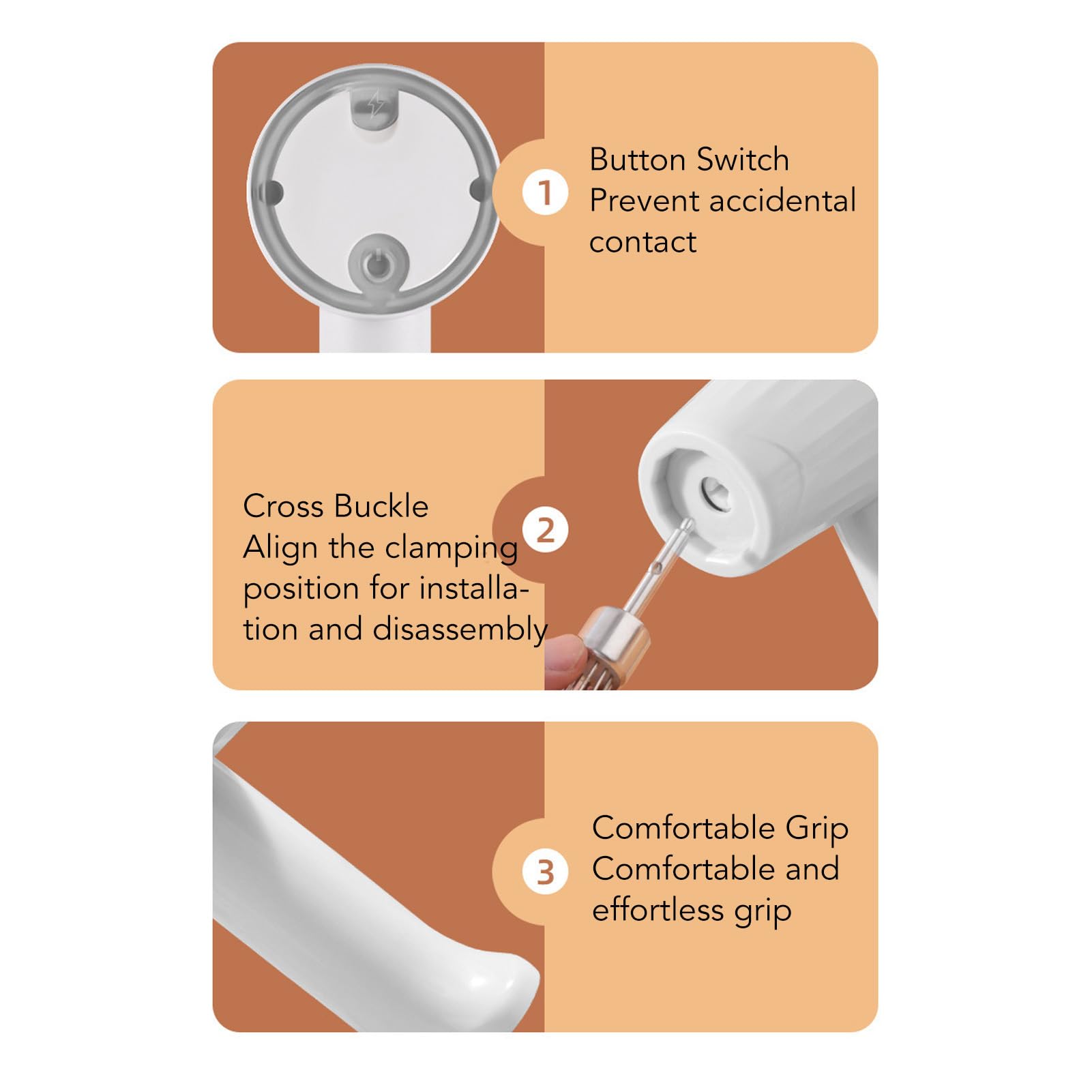 3-Speed Electric Hand Mixer with Whisk Beaters - Portable Milk Foam Maker & Chopper - Perfect for Baking, Cooking, and Making Coffee at Home