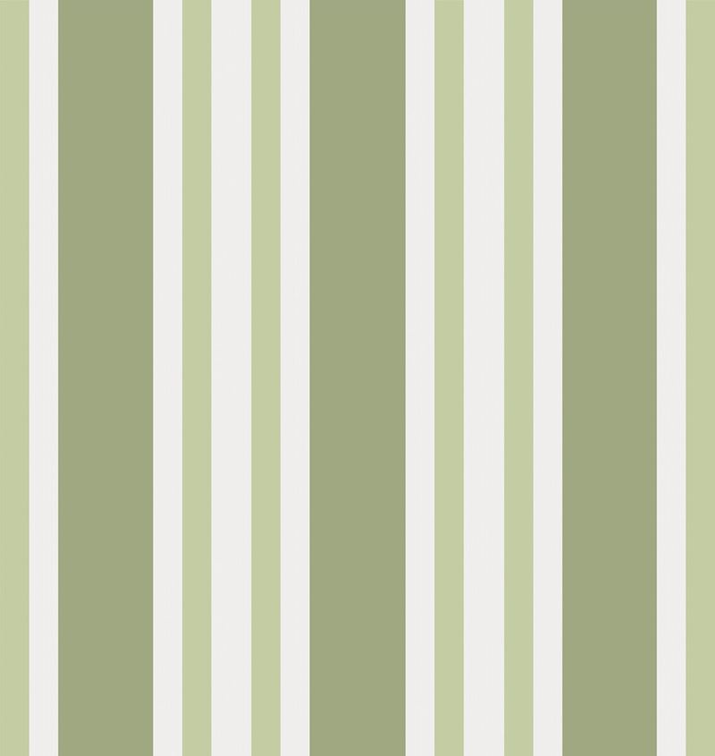 Cole and Son Polo Stripe Wallpaper in Leaf Green - Premium Home Decor for Living Room, Bedroom & Office