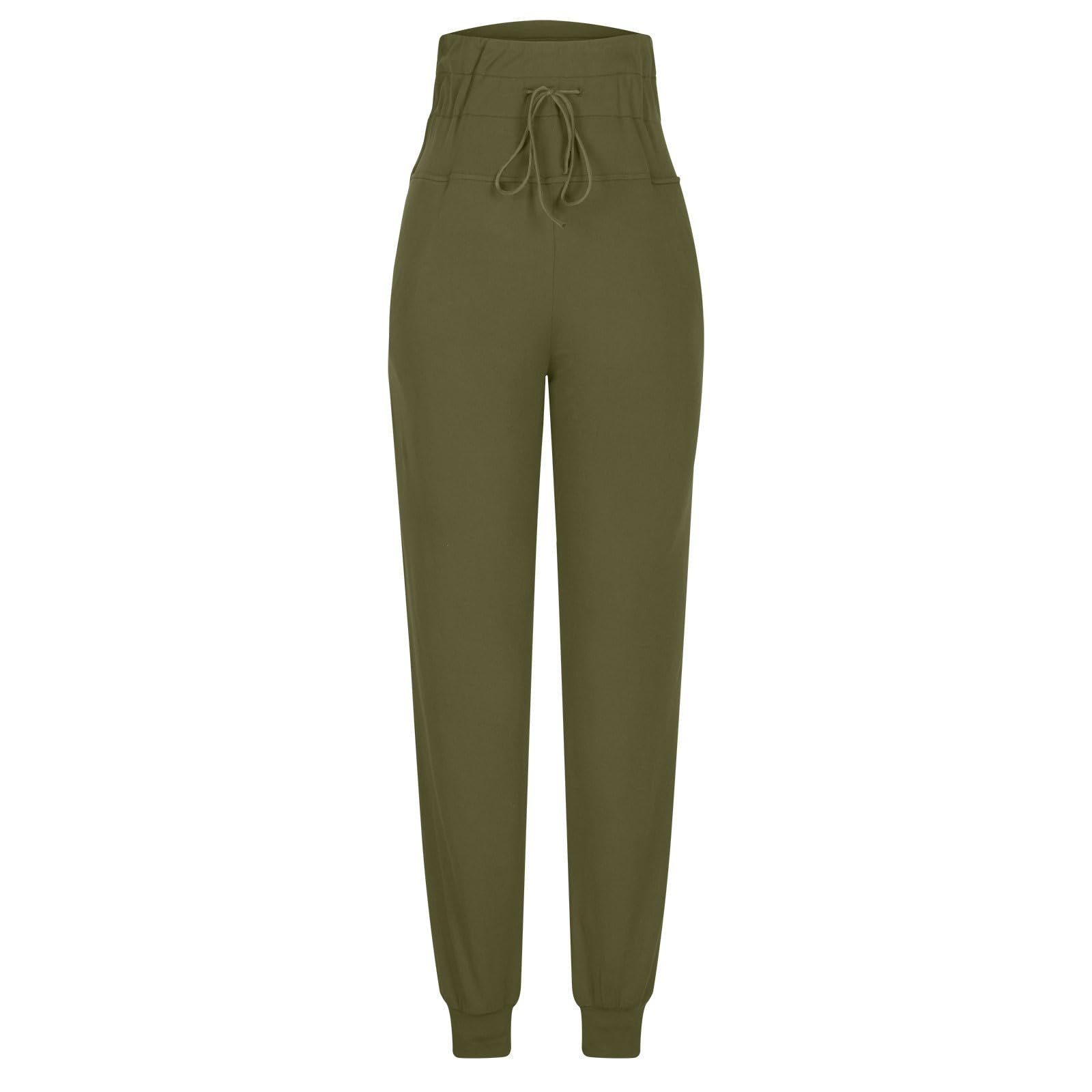Gumipy Women's High Waisted Joggers with Pockets - Stretchy Drawstring Sweatpants for Yoga, Lounge & Running | Soft Comfy Tapered Pants for Workout, Travel & Casual Wear