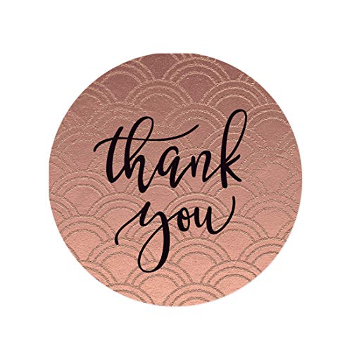 Rose Gold Anya Faux Rose Gold Foil Curve Label