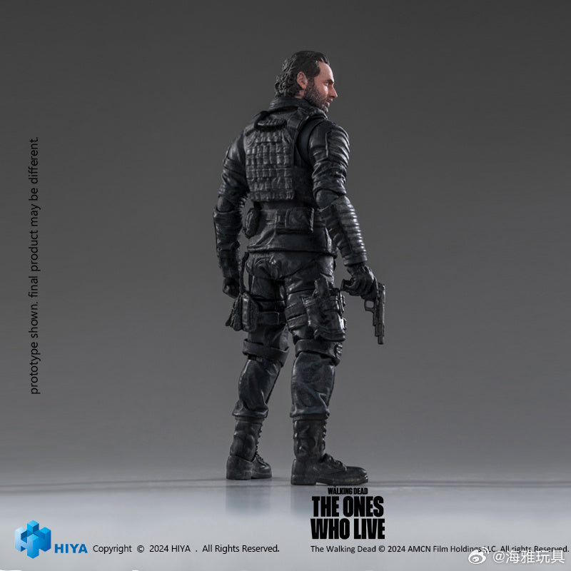 Pre Order 1/18 HIYA 4-Inch Action Figure - The Walking Dead: The Ones Who Live Rick Grimes Collectible Toy | Highly Detailed Mini Series for Display & Role Play Scenes