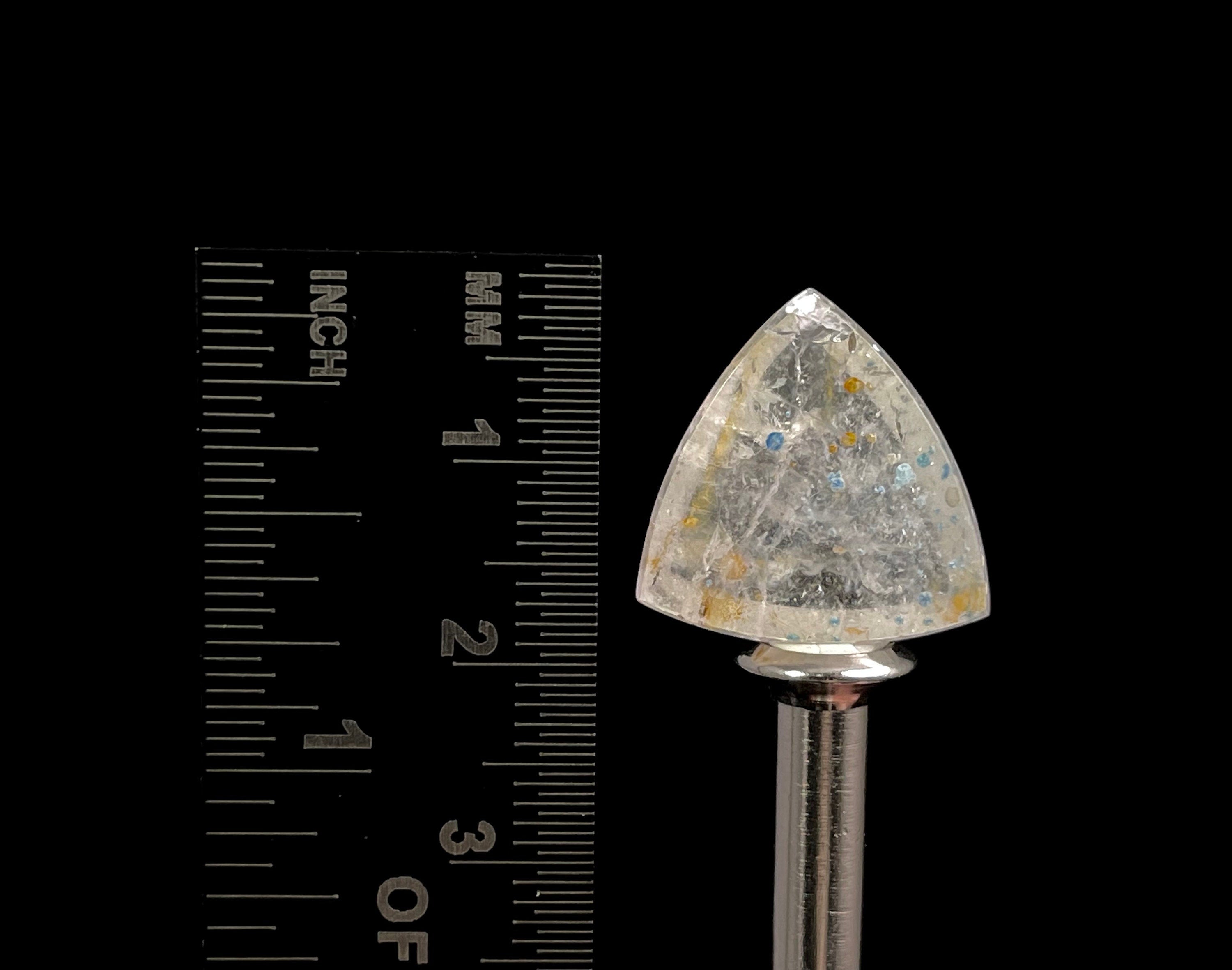GILALITE Paraiba Quartz Crystal Cabochon - Medusa Dots & Triangle Gemstones for Jewelry Making (50850) - Perfect for DIY Necklaces, Earrings & Bracelets
