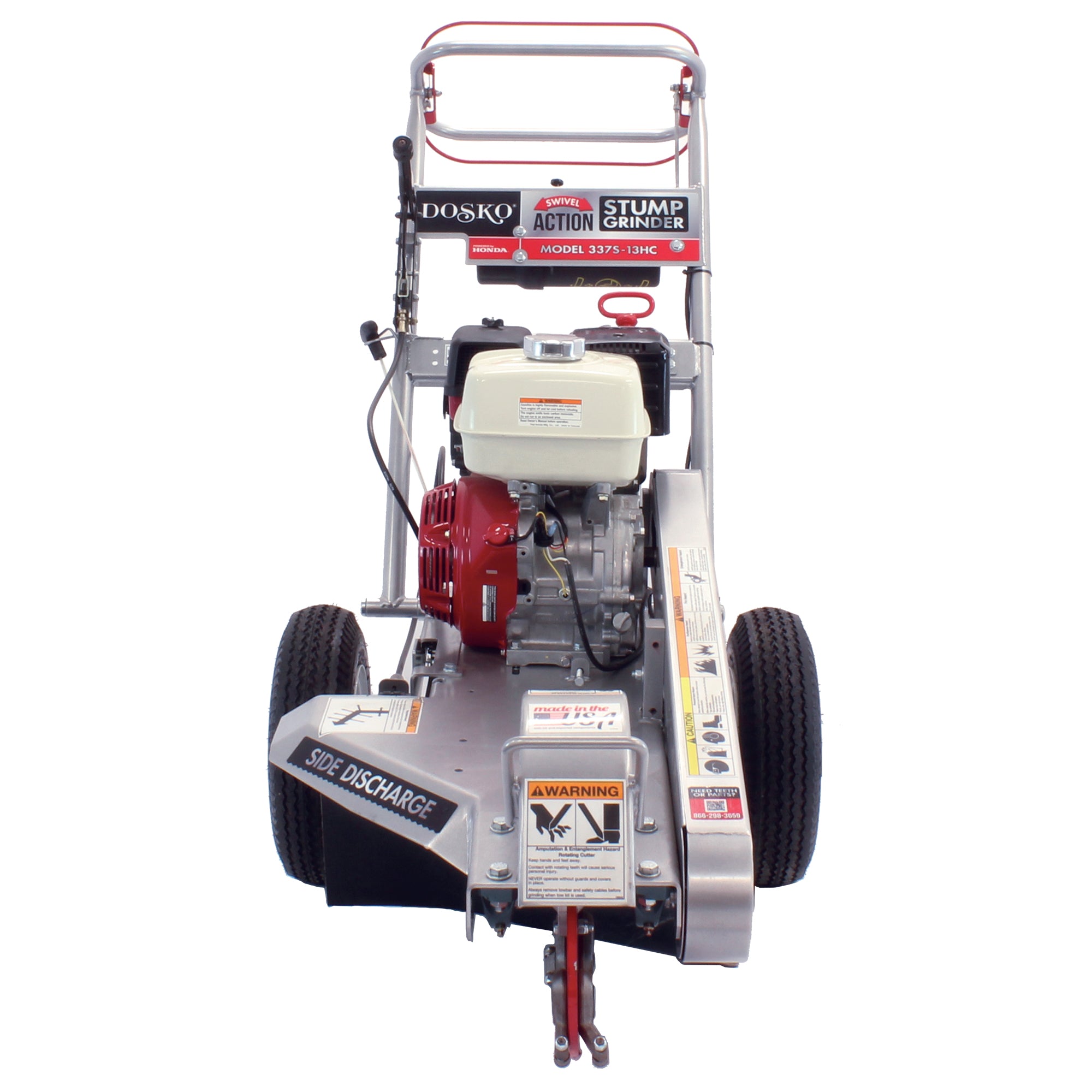 Dosko 337S 13HC Stump Grinder with Swivel & Honda GX390 Engine - 13 HP Gas Powered, 14 x 3/8 Cutter, Direct Drive - Perfect for Tree Removal, Landscaping & Yard Maintenance