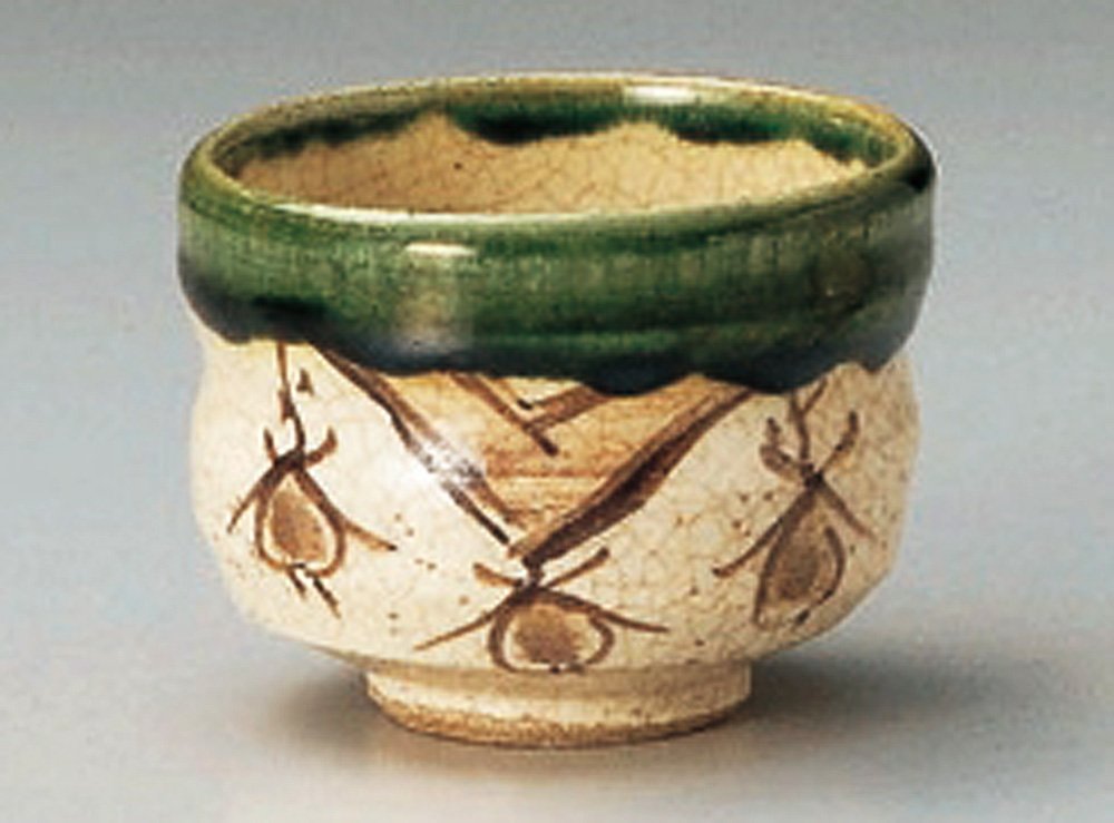 ORIBE-TAMA 3.1 Inch Japanese Pottery Tea Cup Set of 10 - Handcrafted Ceramic Cups for Matcha, Green Tea & Coffee - Perfect for Tea Ceremonies, Home Decor & Gift Giving