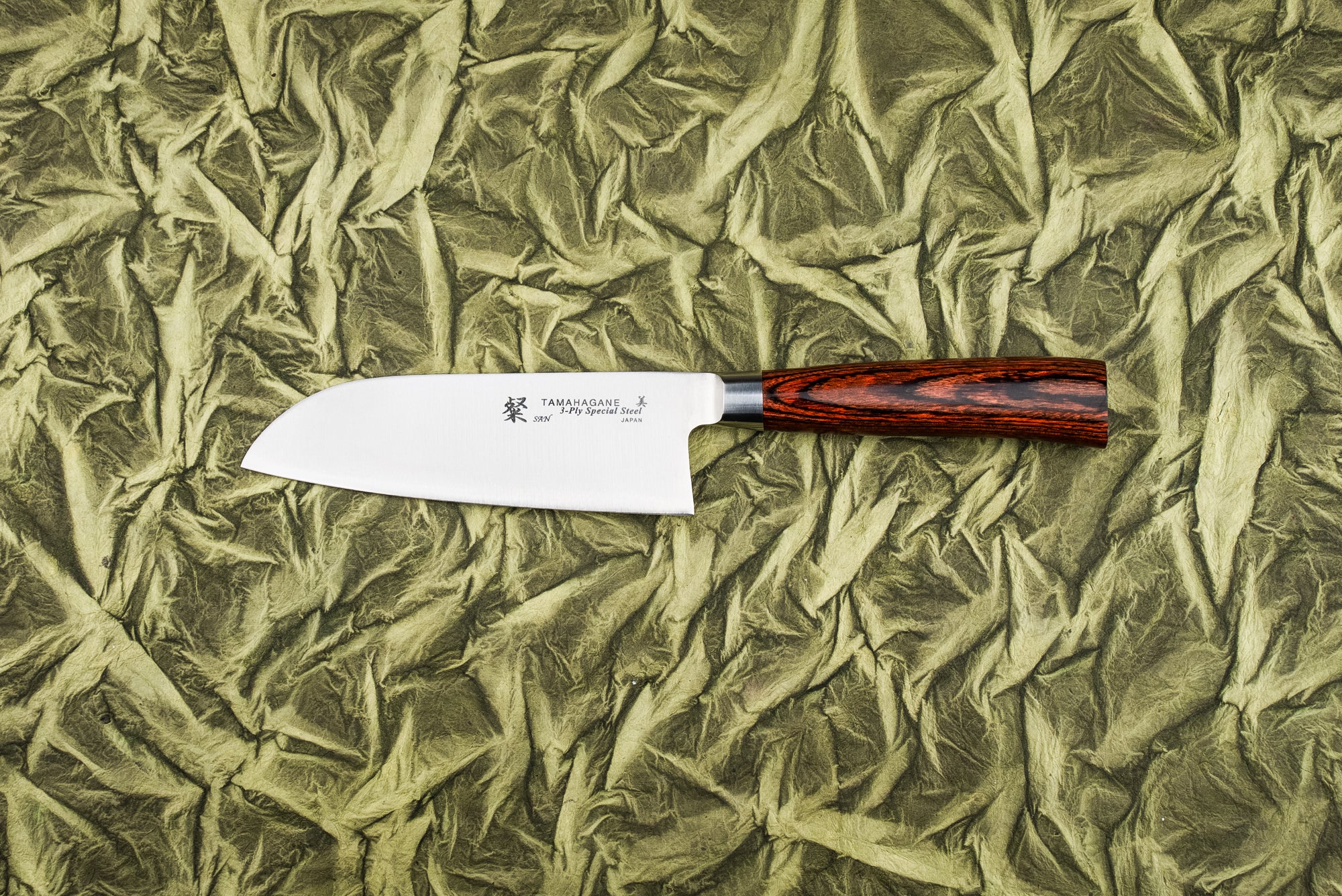 Premium Tamahagane Santoku Knife 125mm - High-Carbon Steel Blade for Professional Chefs - Perfect for Slicing, Dicing, and Chopping Vegetables, Meat & Fish