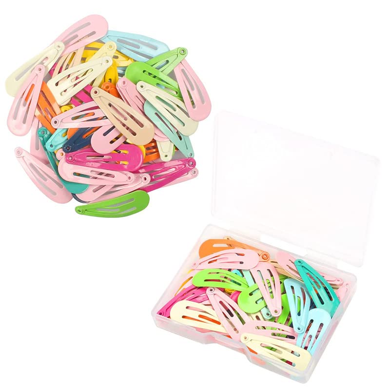 UltraStylist 10 Pack Multicolor 1.2 Inch Small Barrettes - Kids Metal Snap Hair Clips for Girls (Assorted Colors) - Perfect for School, Parties & Everyday Hairstyles