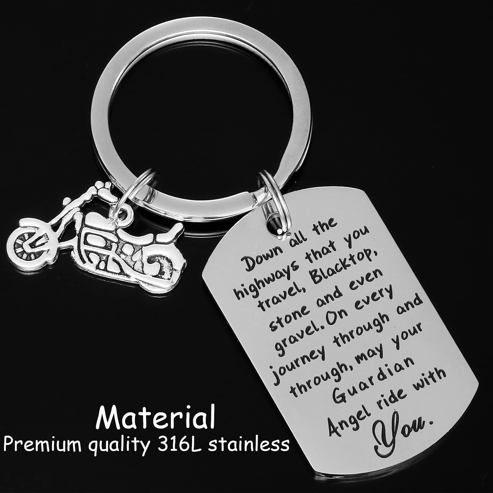 Motorcycle Keychain for Men - Durable Biker Key Ring with Safety Hook, Ideal Gift for Riders - Perfect for Motorcycle Keys, Keyrings & Everyday Carry