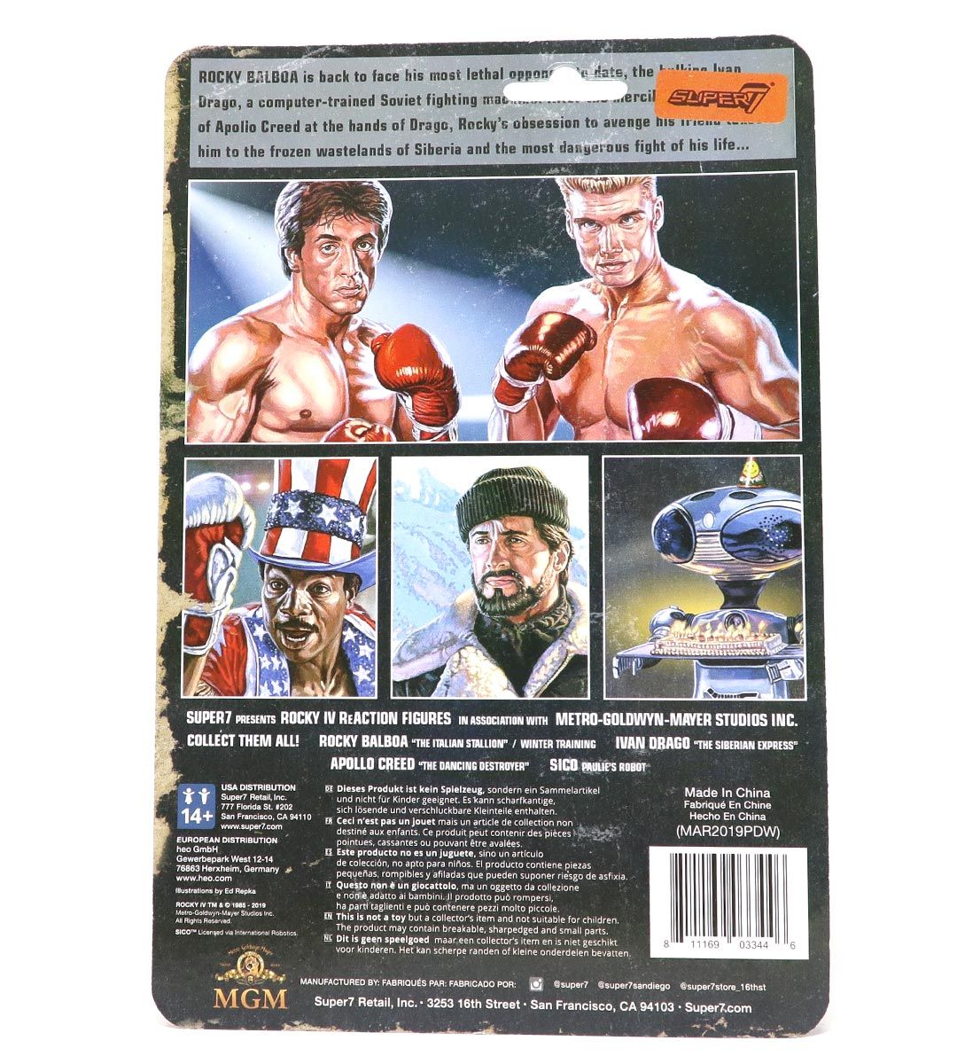 Ivan Drago (Final Round) Rocky IV ReAction Figure - Collectible Action Figure for Movie Fans & Display