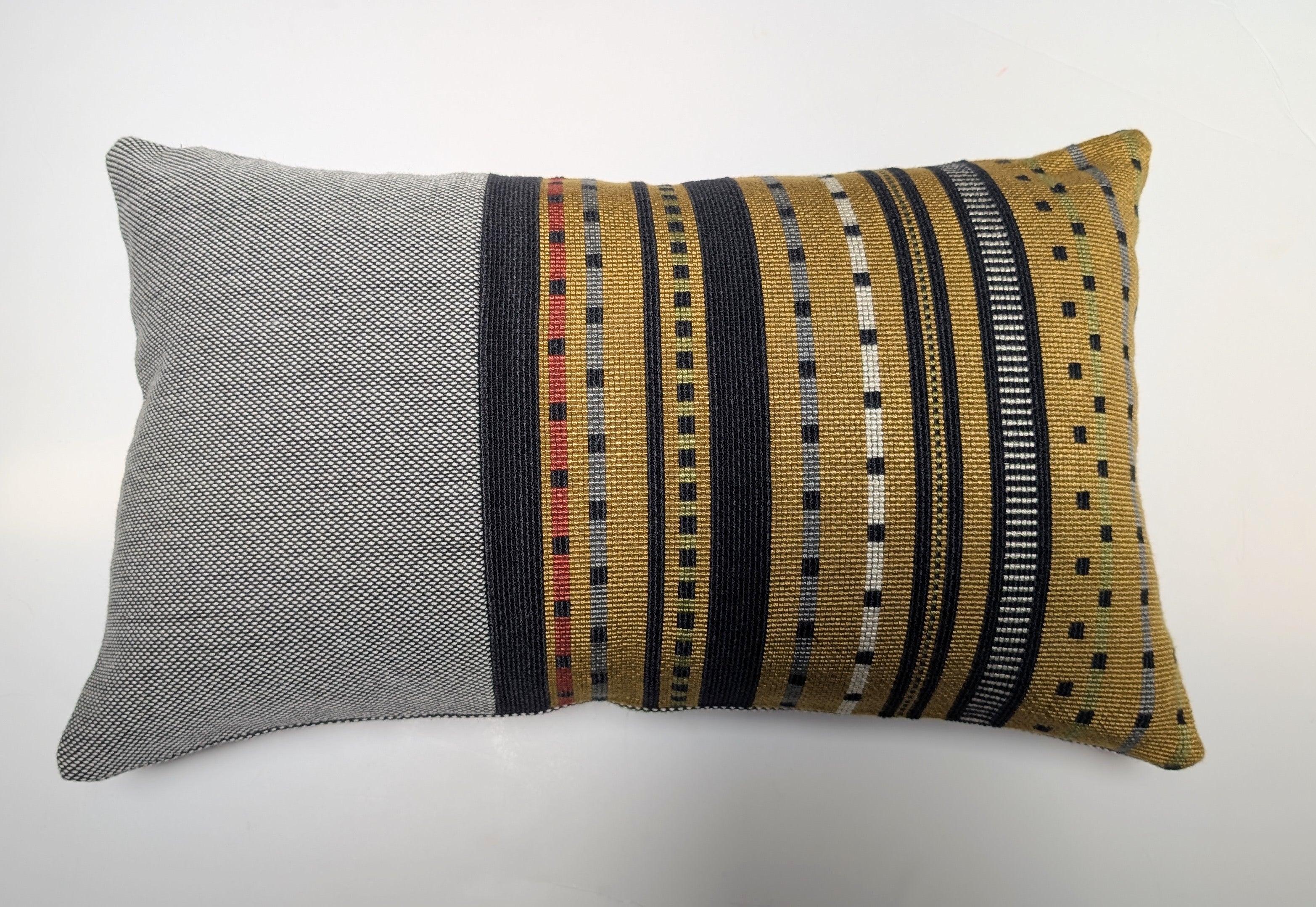 Maharam Paul Smith Point Gold and Black Decorative Throw Pillow - Luxury Home Decor for Living Room, Bedroom & Sofa