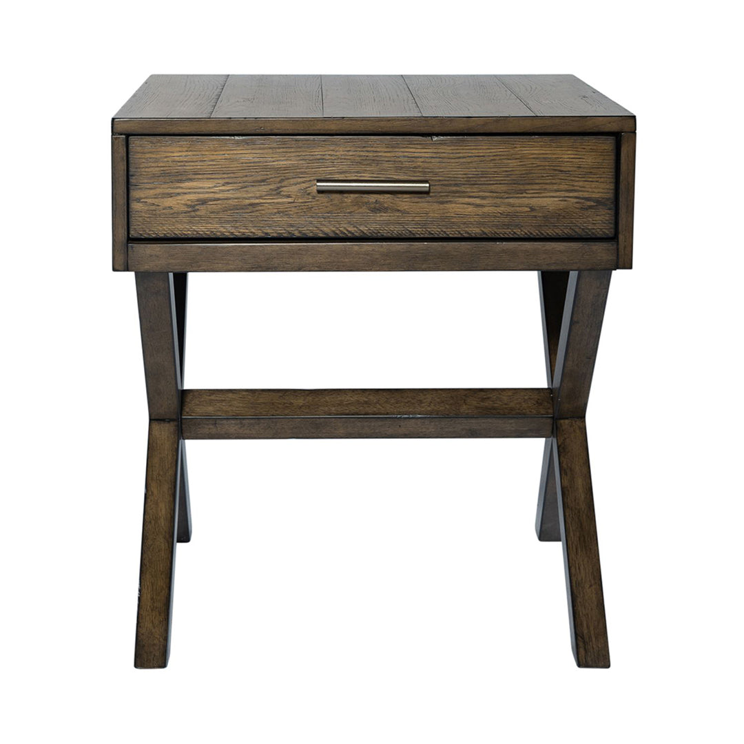 Lennox Modern End Table - Small Side Table for Living Room, Bedroom, or Office - Nightstand with Storage Shelf - Perfect for Coffee, Books, and Decor