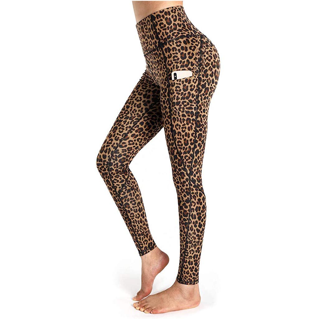 Jedewomi High Waisted Leggings for Women - Soft Athletic Tummy Control Yoga Pants, Workout Leggings with Leopard Print | Perfect for Gym, Running, Yoga & Casual Wear