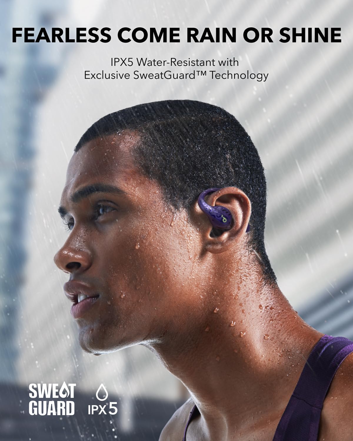 Soundcore AeroFit Pro Open-Ear Bluetooth Headphones - Wireless Sports Headphones with LDAC Audio, 46H Battery, IPX5 Waterproof, Secure Ergonomic Design for Running, Gym & Outdoor Activities (Renewed)