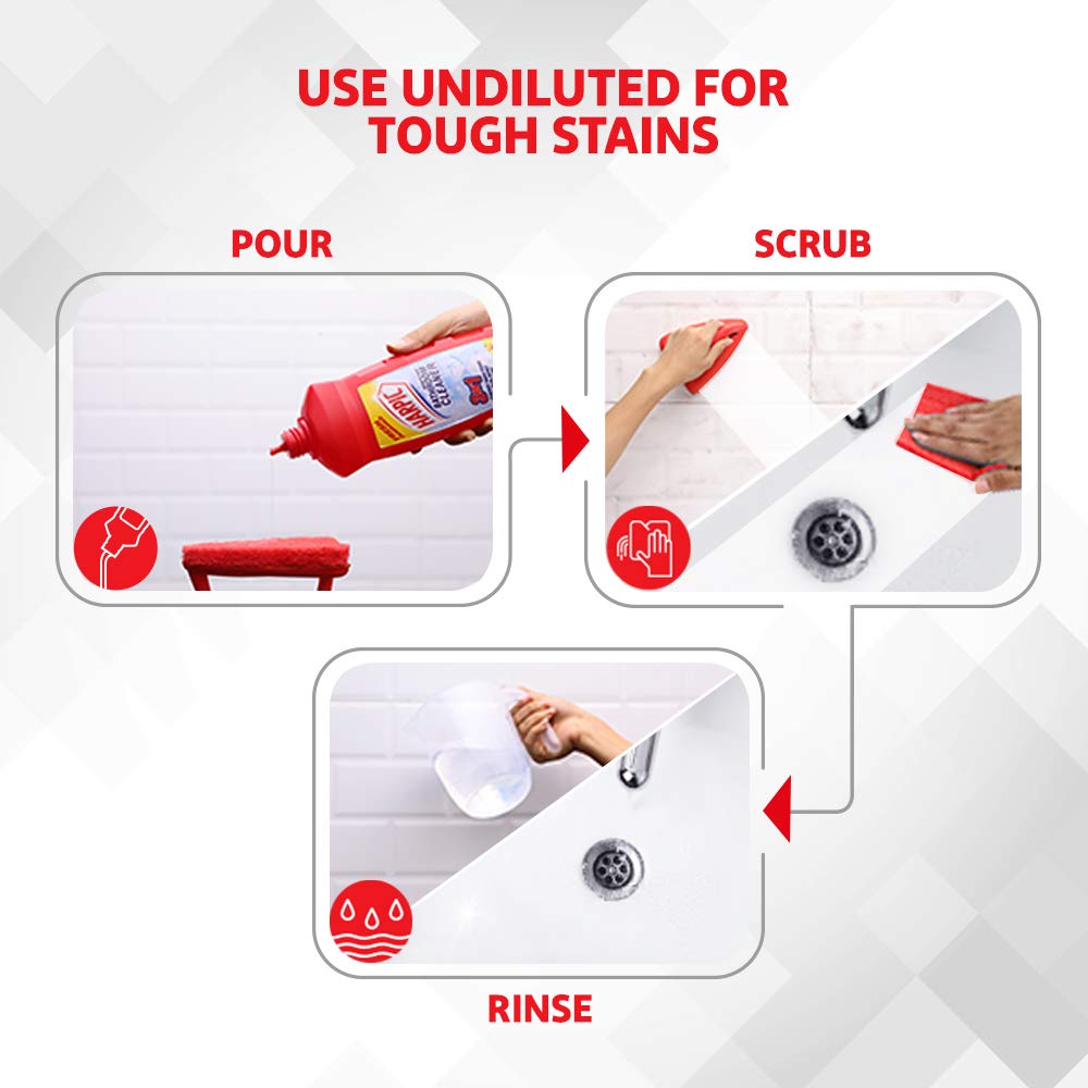 Harpic Disinfectant Bathroom Cleaner Liquid - Floral Scent, 500ml | Kills 99.9% Germs | India's #1 Toilet & Bathroom Cleaner | Perfect for Tiles, Sinks & Shower Areas