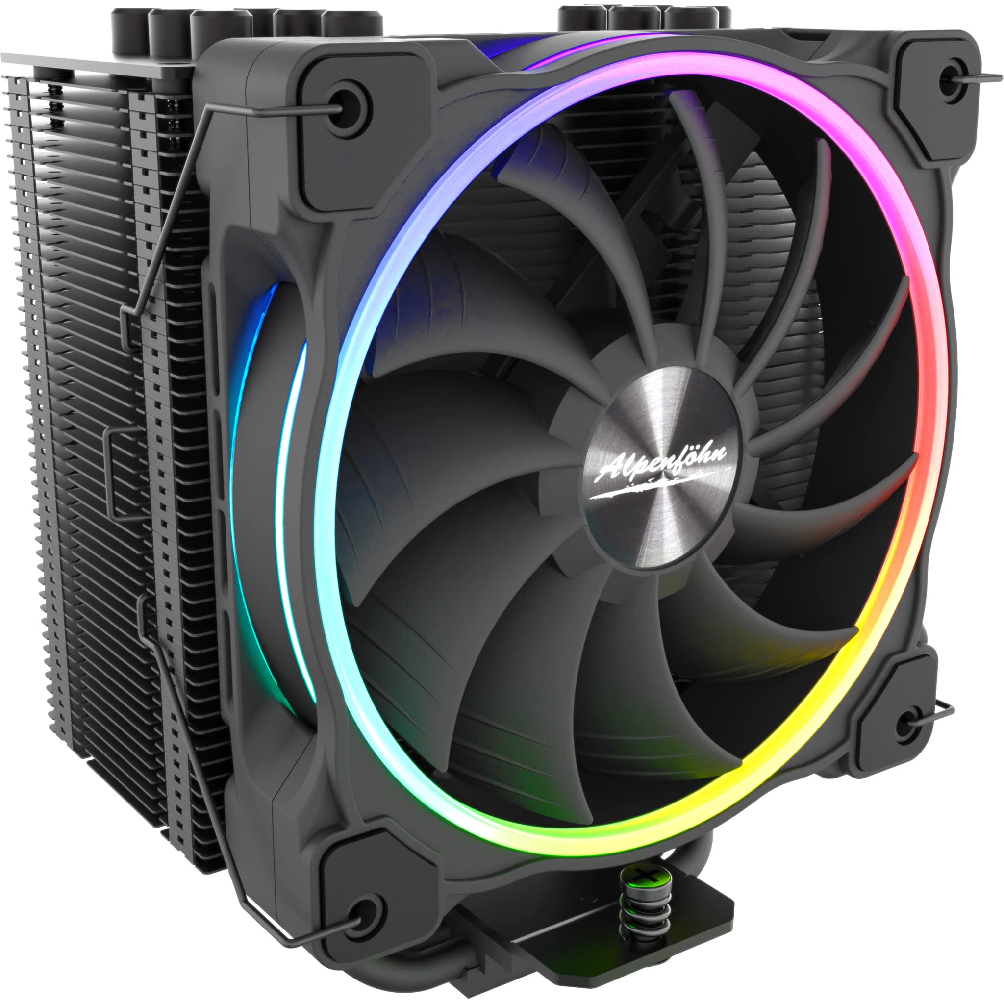 Dolomit Premium 120mm RGB CPU Cooler - Black Tower Heatsink with Asymmetrical Design for Enhanced Compatibility, Ideal for Gaming PCs and High-Performance Builds