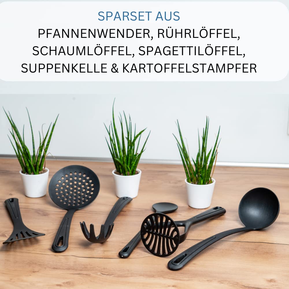 Westmark 5-Piece Kitchen Utensil Set - BPA-Free Plastic Cooking Tools with Non-Slip Handles - Perfect for Baking, Cooking & Serving (Spatula, Spoon, Turner, Ladle, Whisk)
