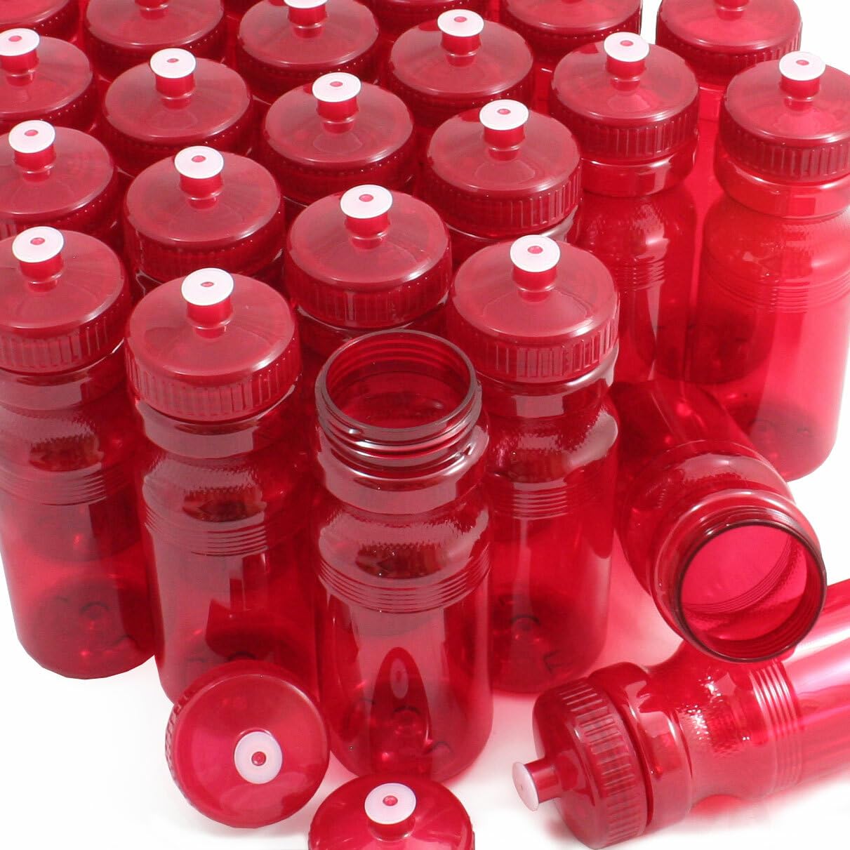 BPA-Free 24oz Water Bottles (100 Pack) - Rolling Sands USA Made - Durable & Reusable for Gym, Office, School, Sports & Outdoor Activities
