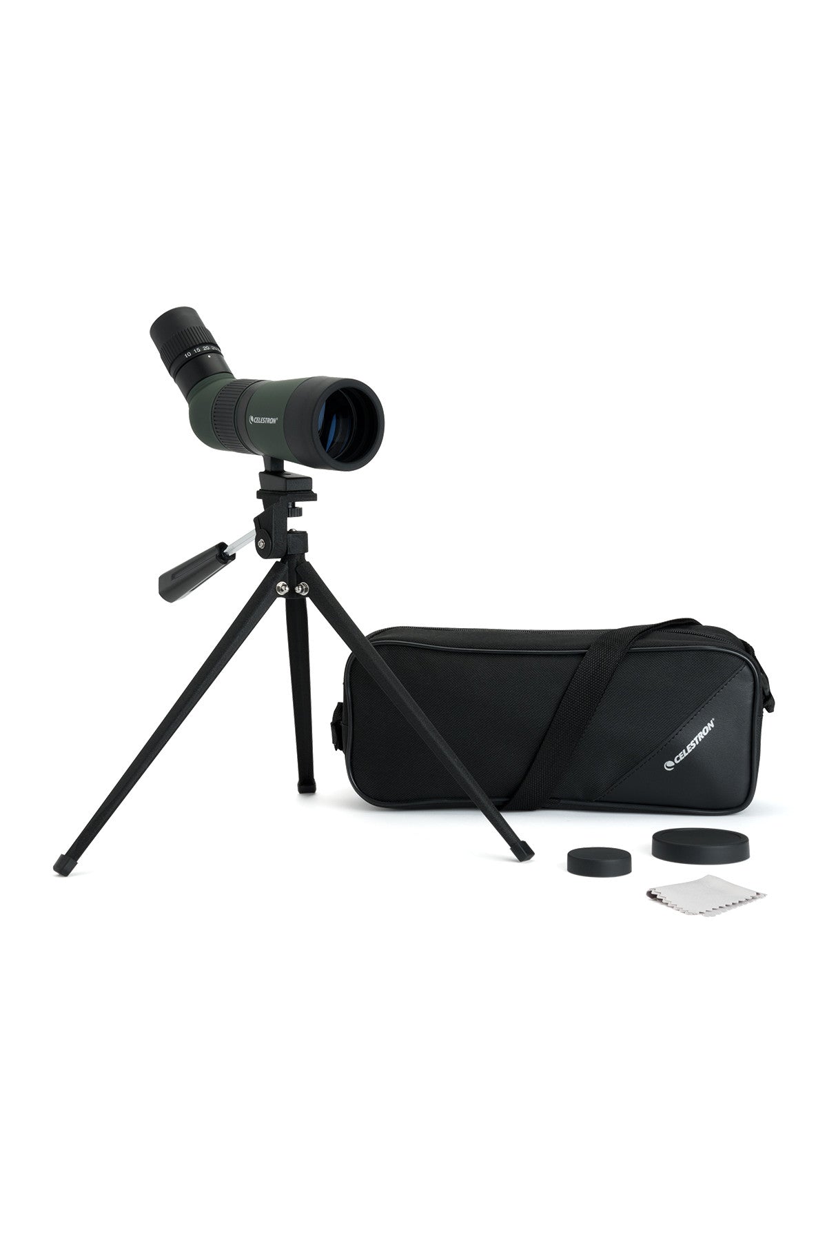 LandScout 10-30x50mm Angled Zoom Spotting Scope with Tabletop Tripod - Perfect for Bird Watching, Hunting, and Outdoor Adventures