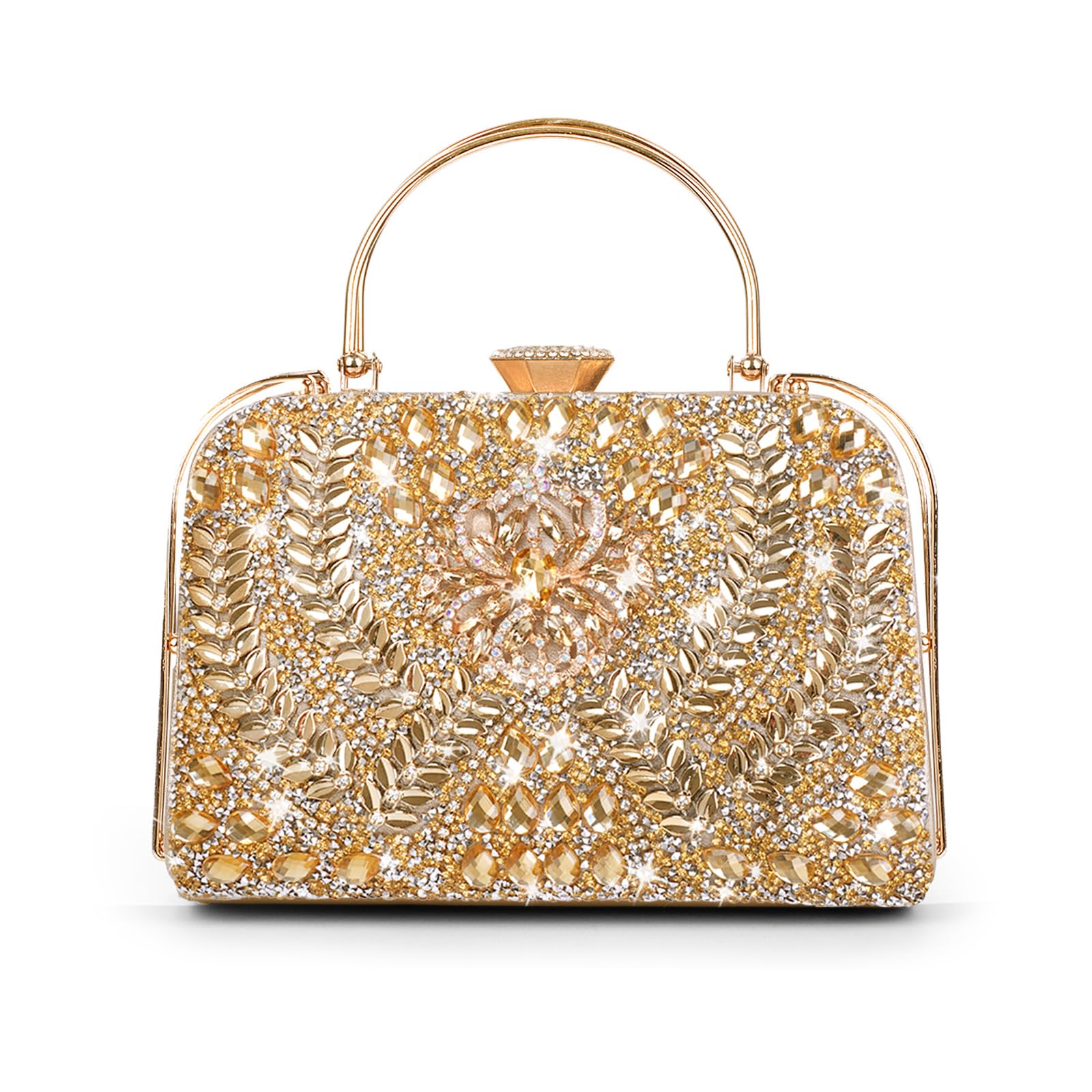 Sparkly Rhinestone Evening Clutch Purse for Women - Crystal Diamond Wedding Handbag, Formal Party Clutch Bag | Perfect for Prom, Gala, Cocktail Parties & Special Occasions