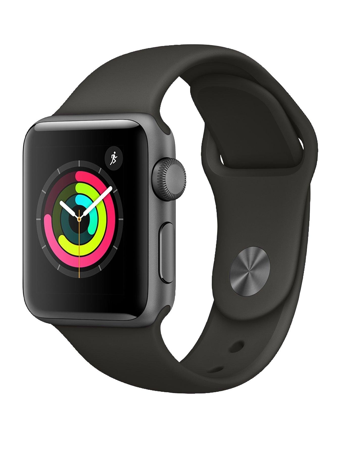 Apple Watch Series 3 GPS 38mm - Space Gray Aluminum Case with Gray Sport Band (Renewed) | Smart Fitness Tracker for Running, Swimming & Daily Activity Tracking