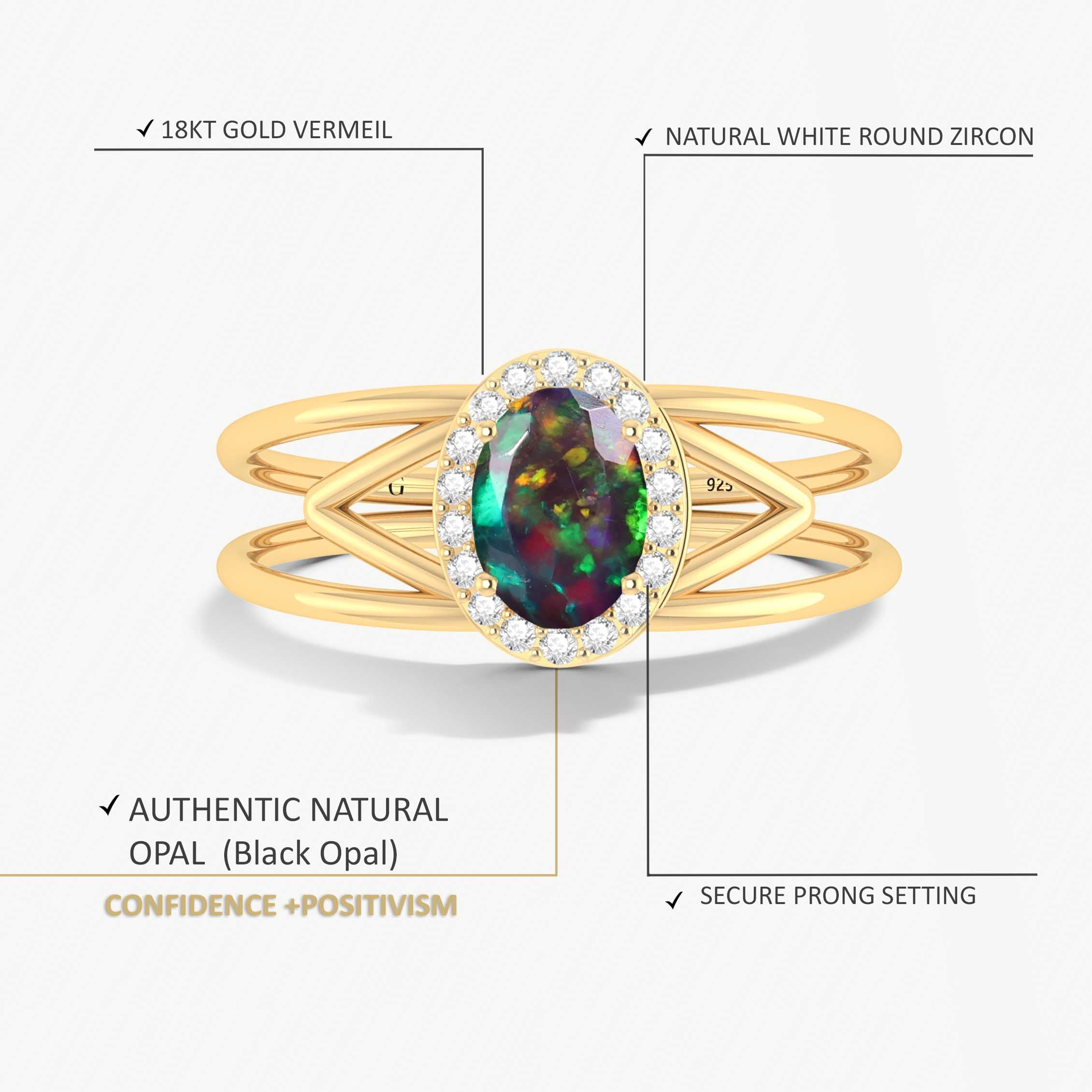 Exquisite Black Fire Oval Ethiopian Opal Gold Wedding Ring for Women – Elegant Bridal Jewelry for Engagement, Anniversary & Special Occasions