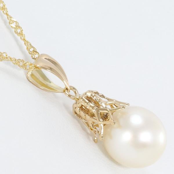 18K Yellow Gold Pearl Necklace for Women - Elegant Luxury Jewelry Gift for Brides, Anniversary & Special Occasions