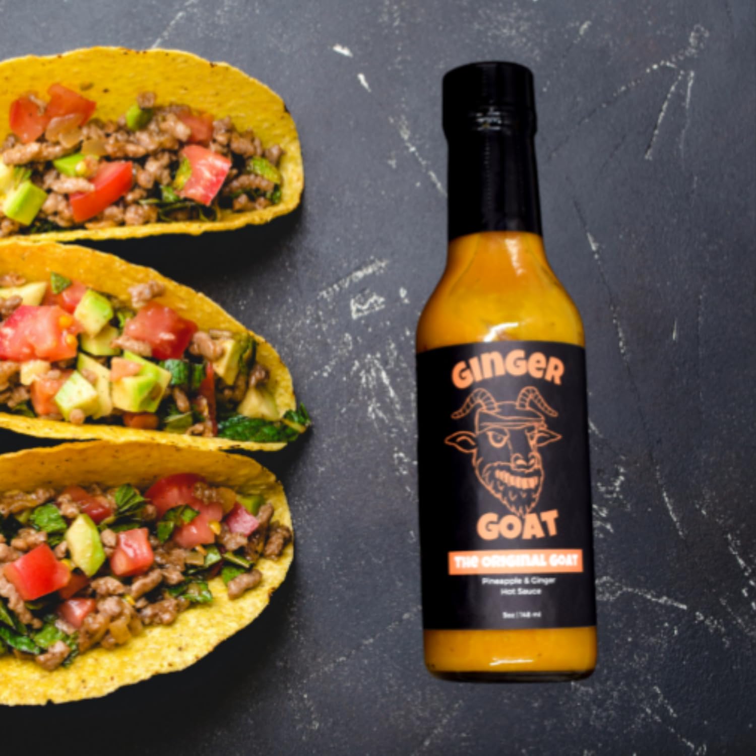 Ginger Goat Hot Sauce - The Original Spicy Goat Pepper Sauce for Tacos, Wings & BBQ | Perfect for Grilling, Cooking & Gifting