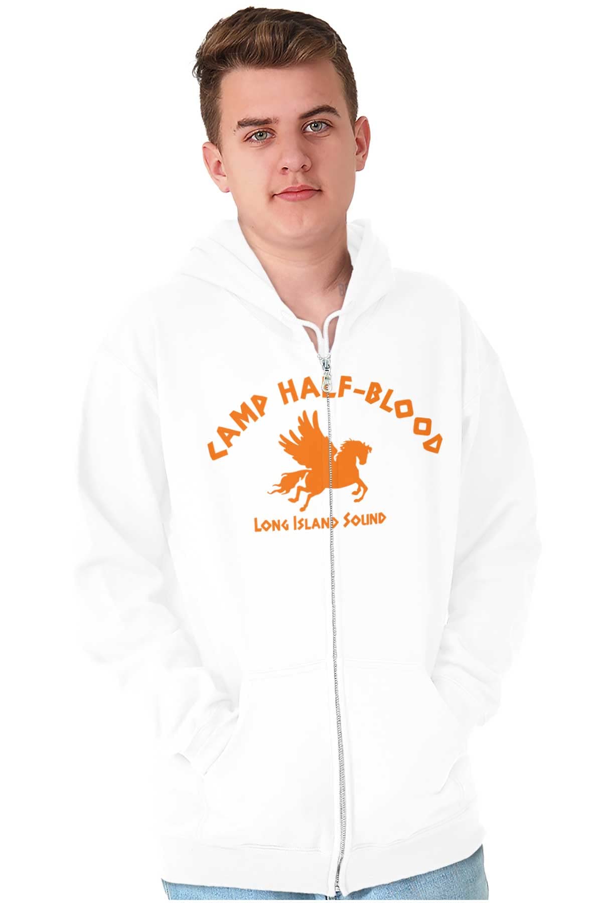 Camp Half Blood Zip Up Hoodie - Greek Mythology Hoodie for Men & Women - Perfect for Cosplay & Casual Wear