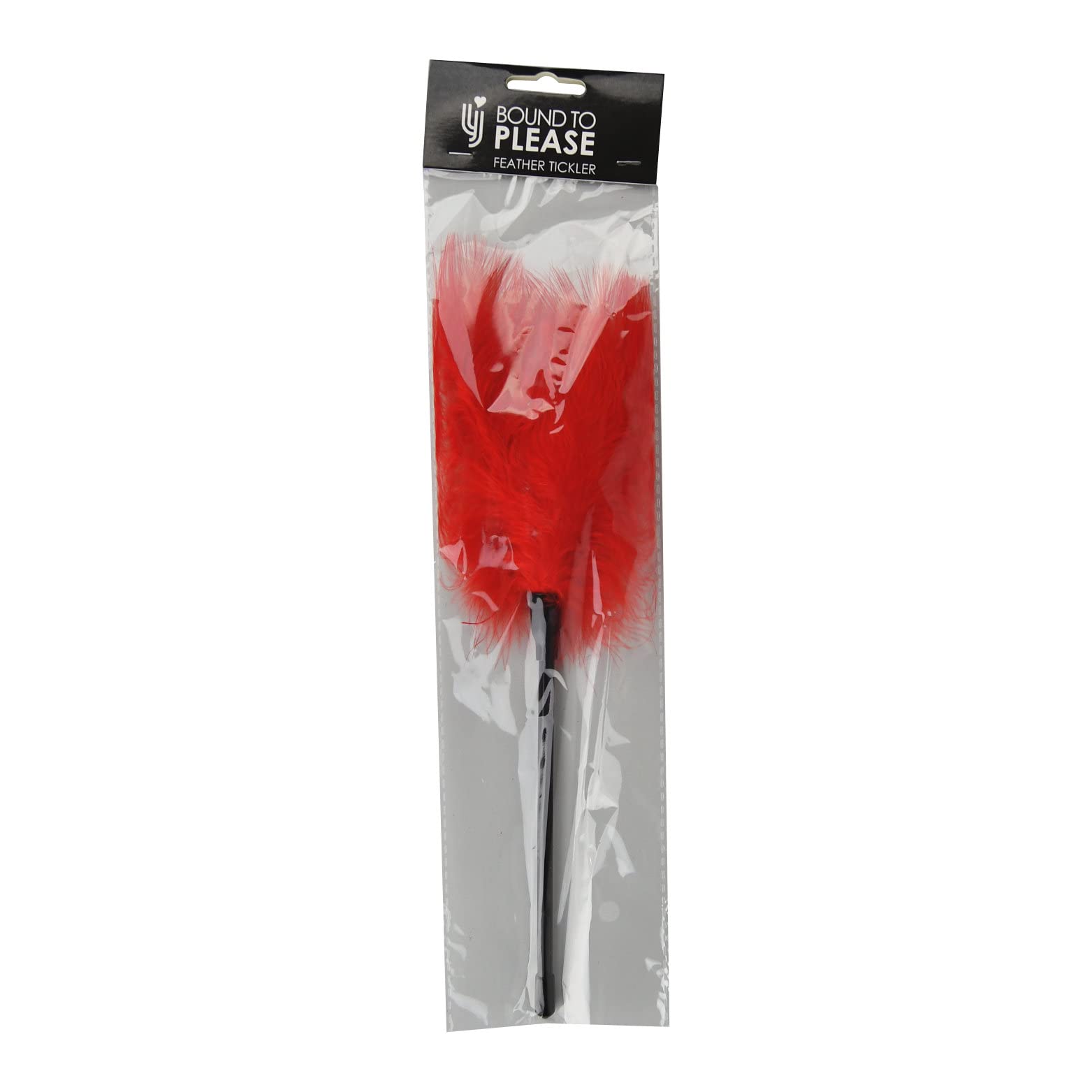Bound to Please Feather Tickler Red - Sensual Massage Toy for Couples, Romantic Gift for Her, Adult Play Accessories - Perfect for Date Nights & Spicing Up Relationships