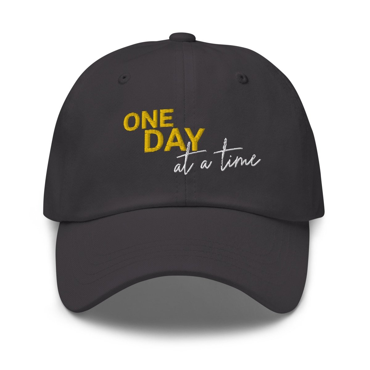 One Day At A Time Embroidered Dad Hat - Adjustable Cotton Baseball Cap for Men & Women - Perfect for Casual Wear, Outdoor Activities, and Daily Fashion