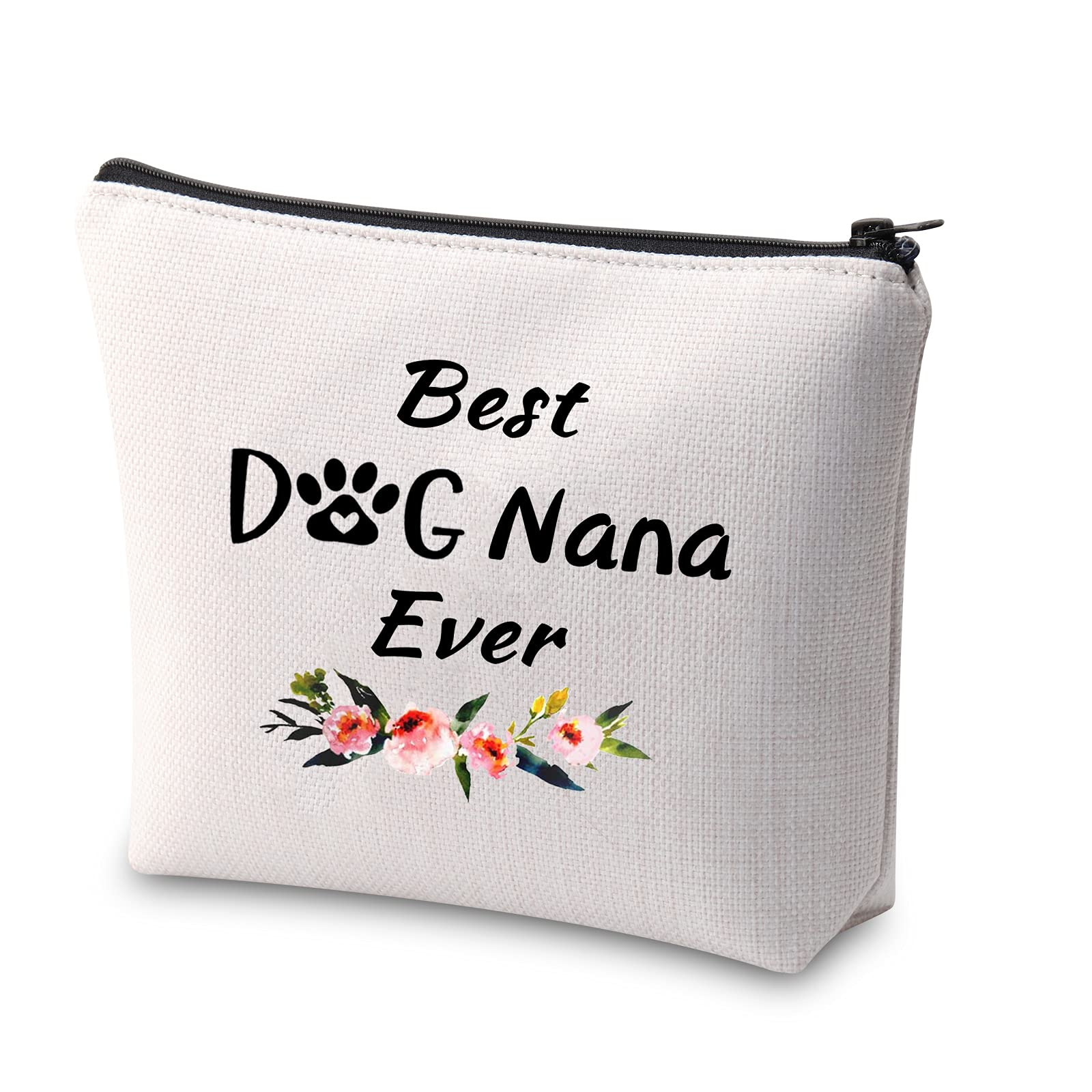 Best Dog Grandma Gift - Paw Print Makeup Bag for Pet Lovers | Cute Cosmetic Pouch for Dog Nana | Perfect Gift for Dog Owners & Grandmas (Home, Travel, Grooming Use)