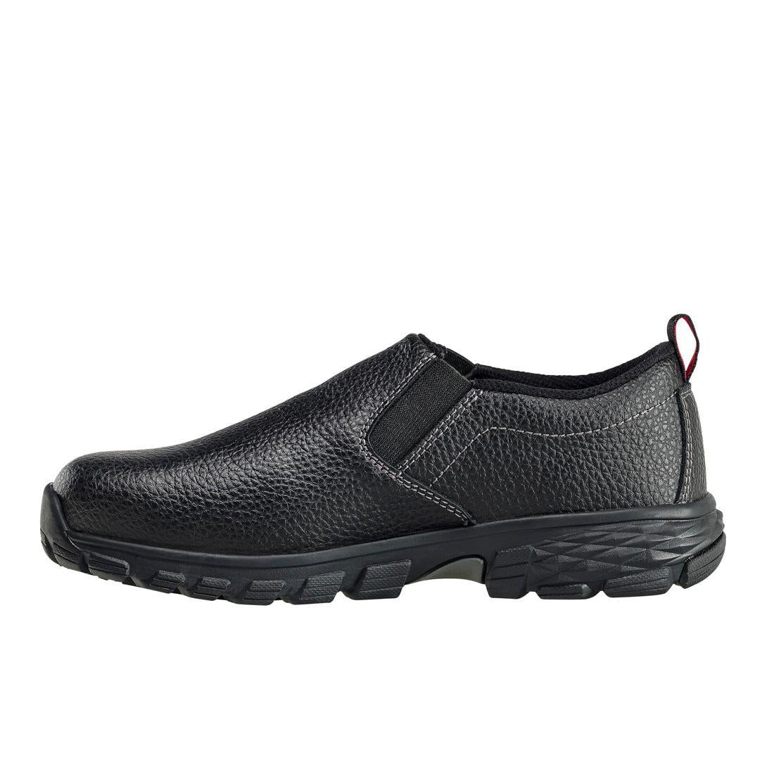 SD10 Alloy Toe Slip-On Work Shoes for Men - Lightweight Safety Shoes with Steel Toe Cap, Non-Slip Rubber Sole - Ideal for Construction, Warehouse & Industrial Work (Black)