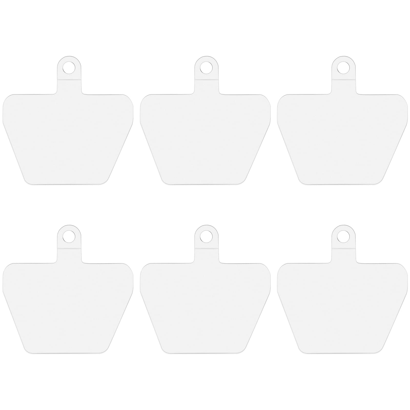 6 Pack Phone Tether Tab - Safety Lanyard Connector for Cell Phones (White) | Secure for Work & Travel