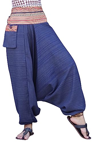 Striped Cotton - Plain - Federal Blue