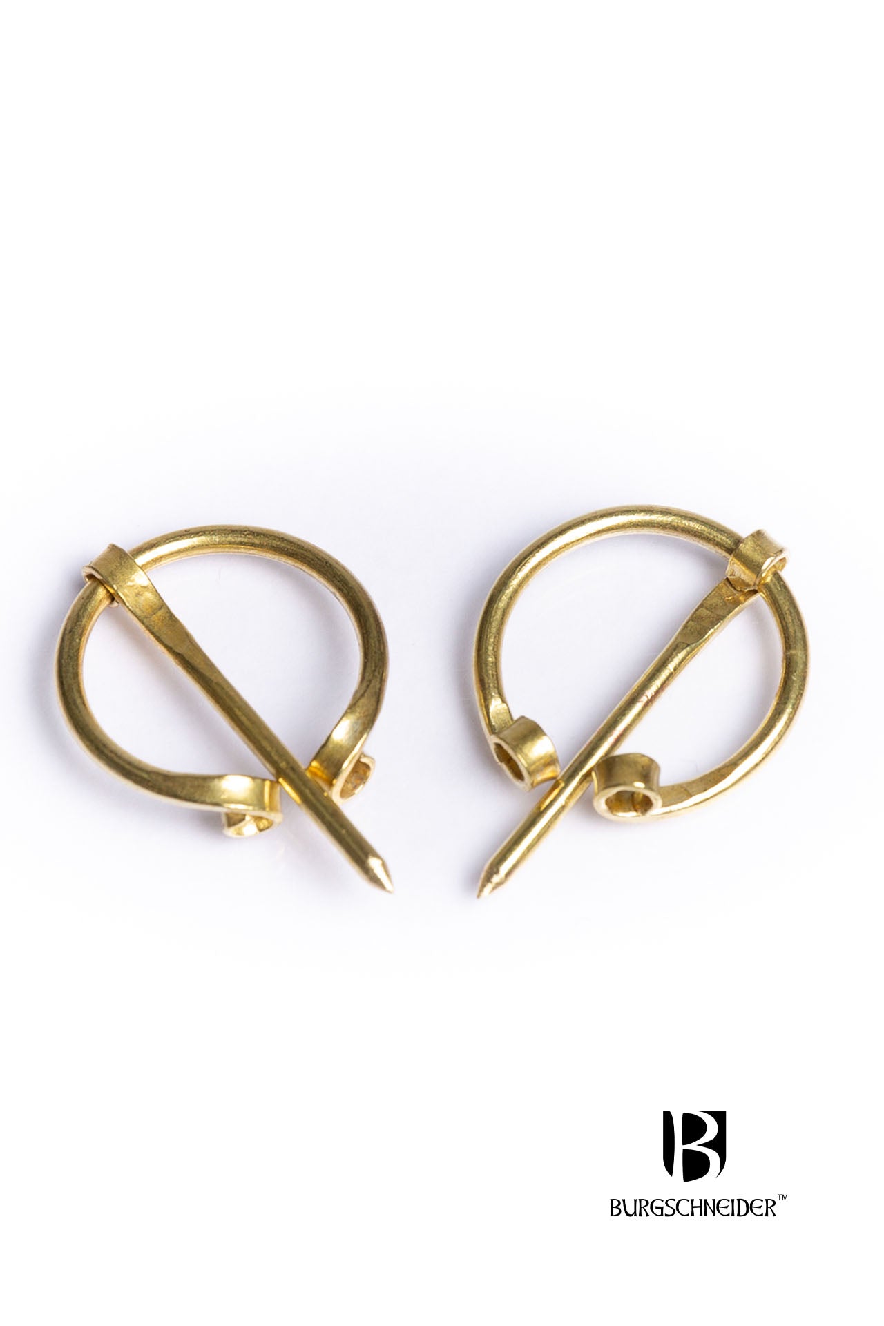 Set of 2 Small Brass Brooches - Vintage Style Pin Badges for Women - Perfect for Jackets, Scarves & Hat Accessories