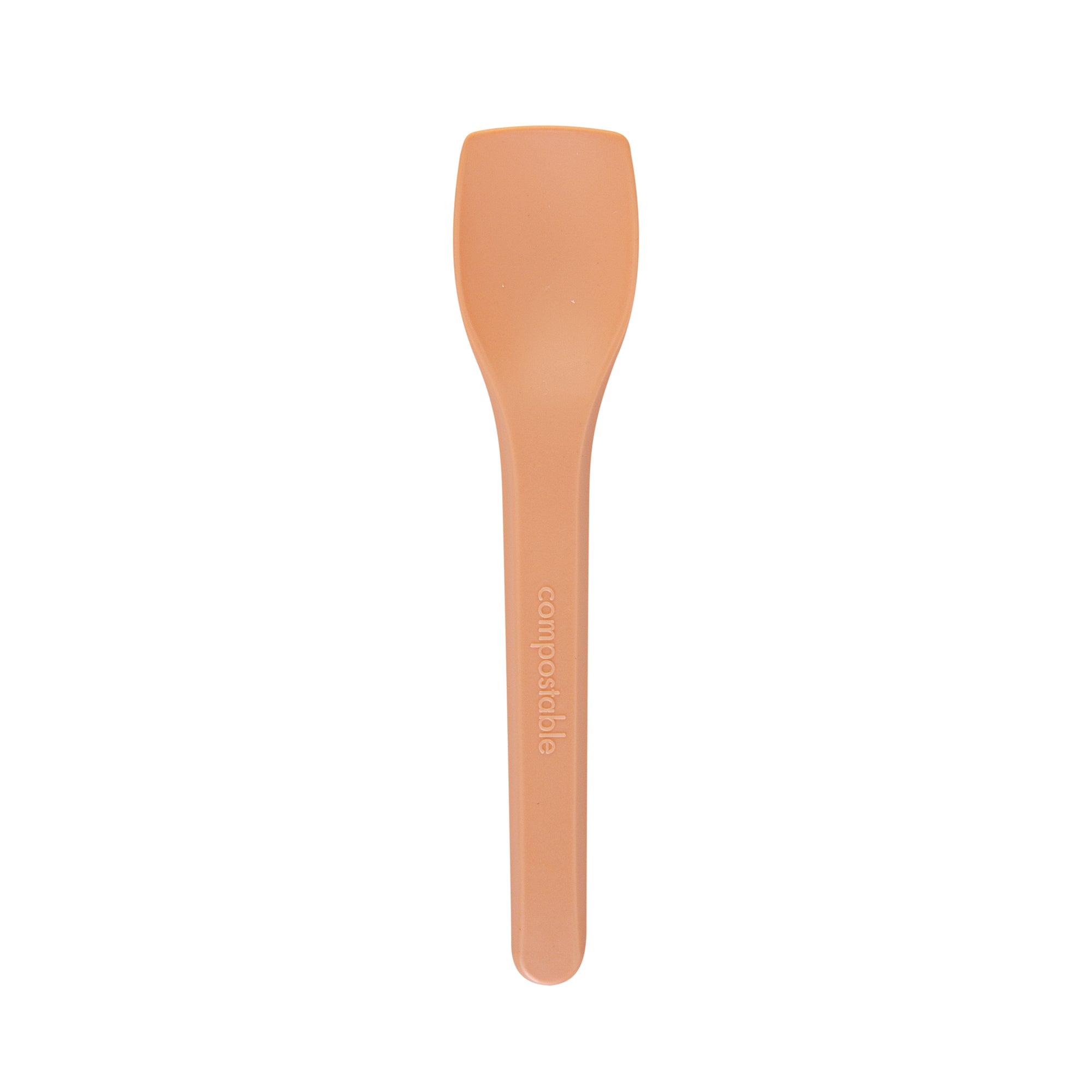 Eco-Friendly Basic Nature Orange CPLA Plastic Ice Cream Spoons - Heat Resistant, Compostable, 1000 Count Bulk Pack | Perfect for Parties, Ice Cream Shops & Sustainable Dining