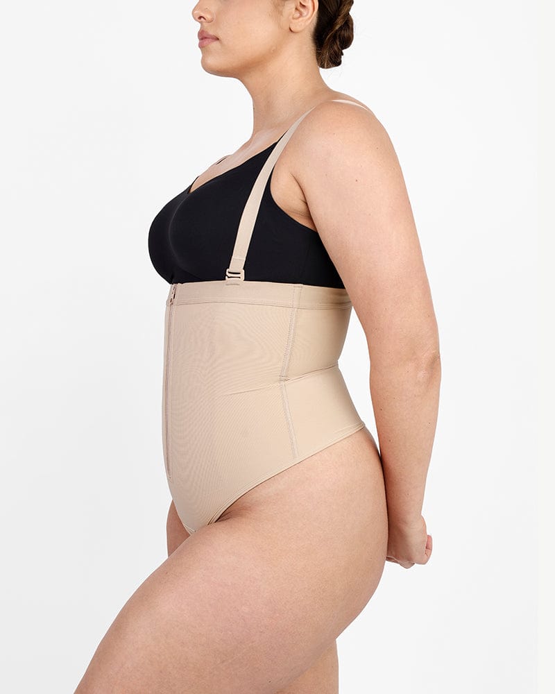AirSlim® High Waisted Thong Panty Shapewear for Women - Tummy Control Underwear for Smoothing & Slimming - Perfect for Dresses, Jeans & Special Occasions