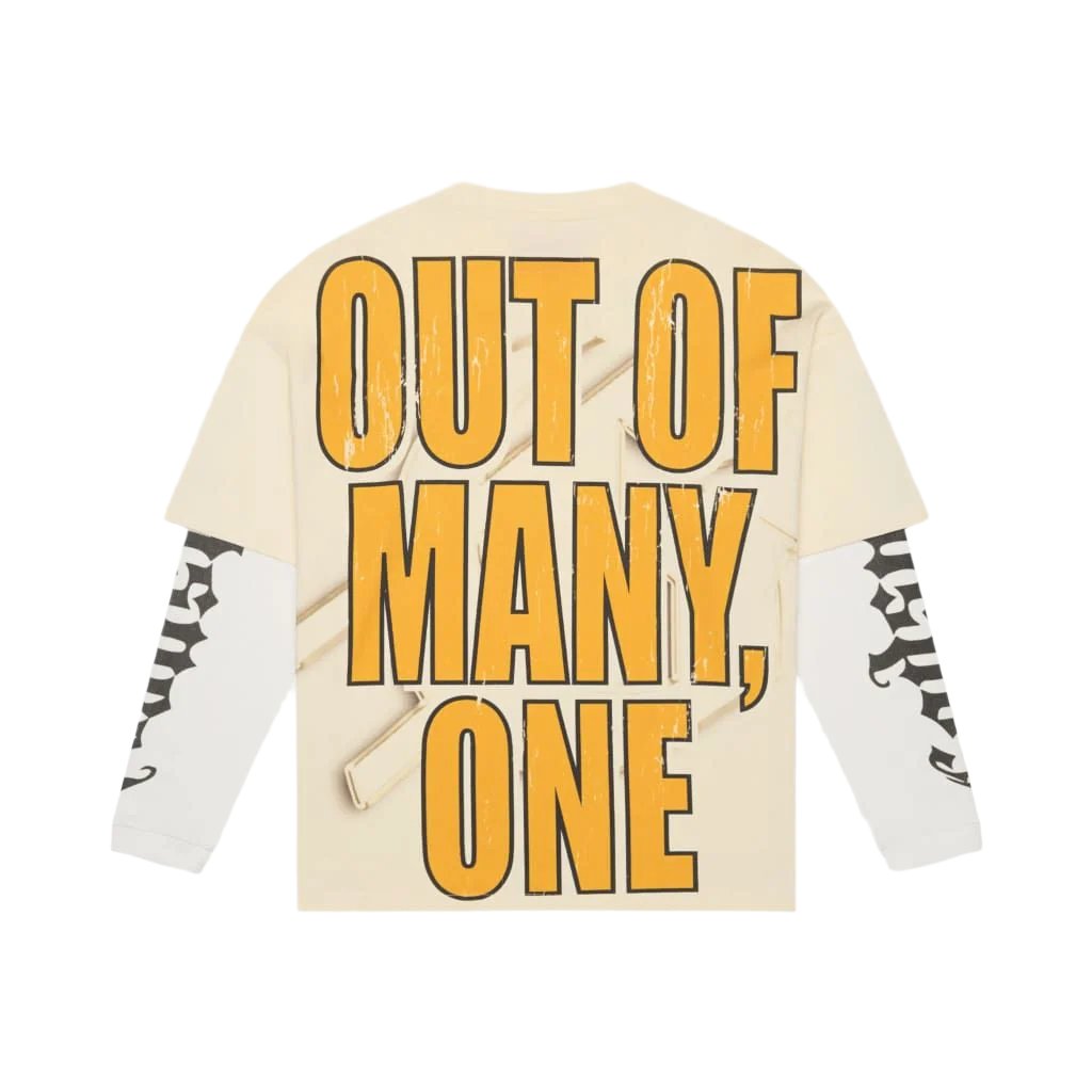 Chosen One Layered T-Shirt in Bone Color | Trendy Streetwear for Men & Women | Perfect for Casual Outfits, Music Festivals, and Everyday Wear